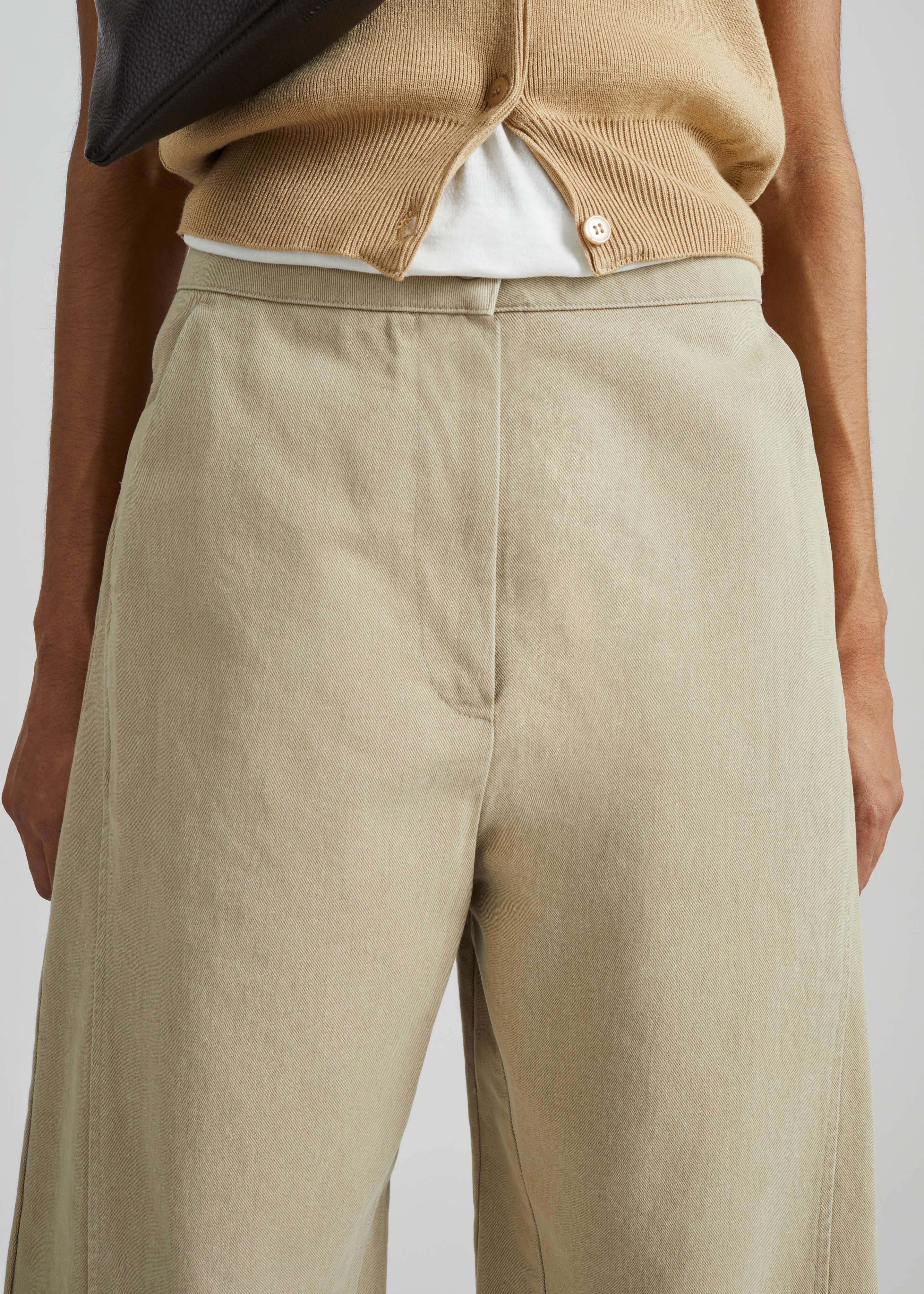 Noyon Barrel Leg Pants - Beige - 3