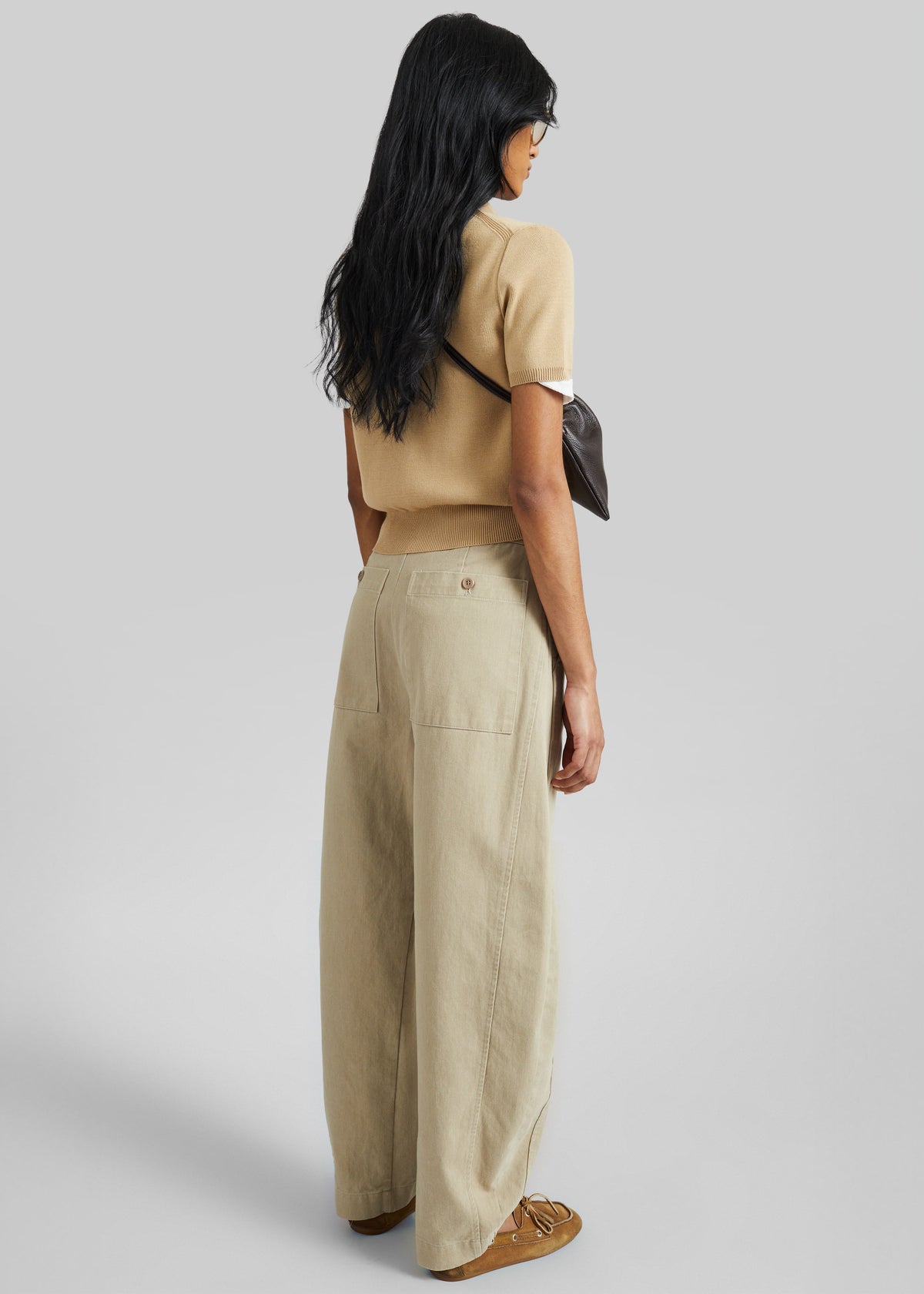 Noyon Barrel Leg Pants - Beige - 6