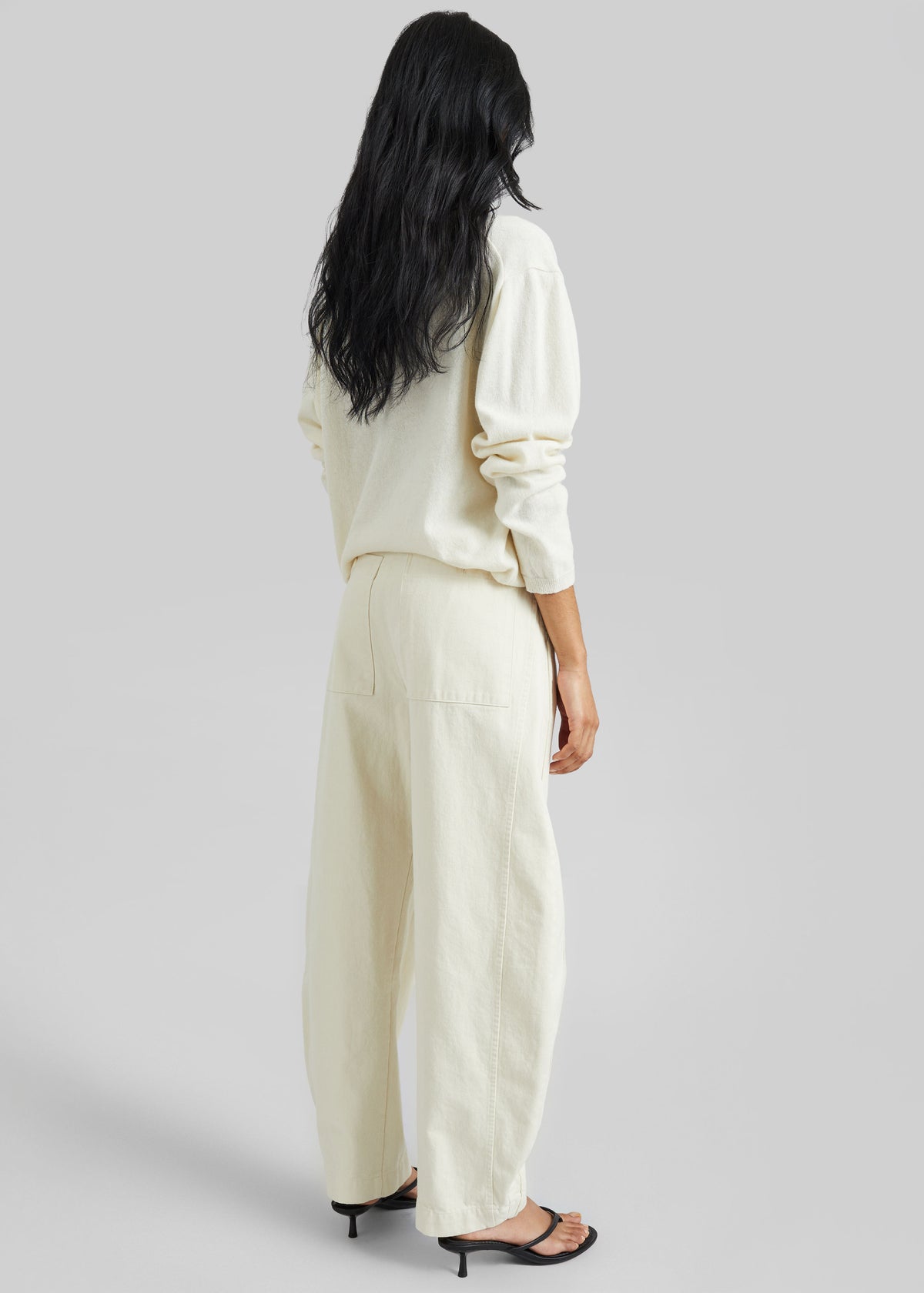 Noyon Barrel Leg Pants - Cream - 6