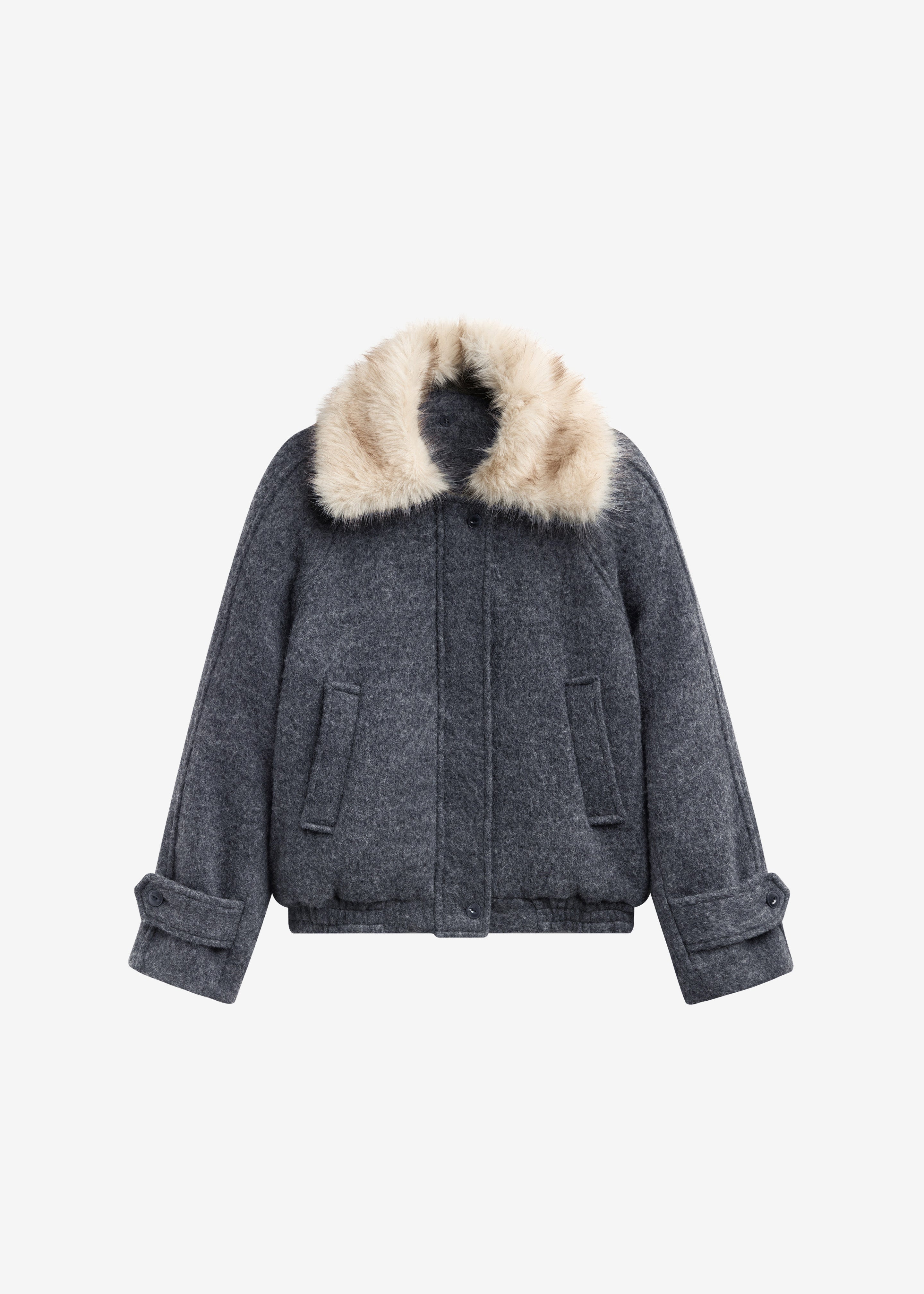Nyborg Wool Quilted Jacket - Dark Grey - 9