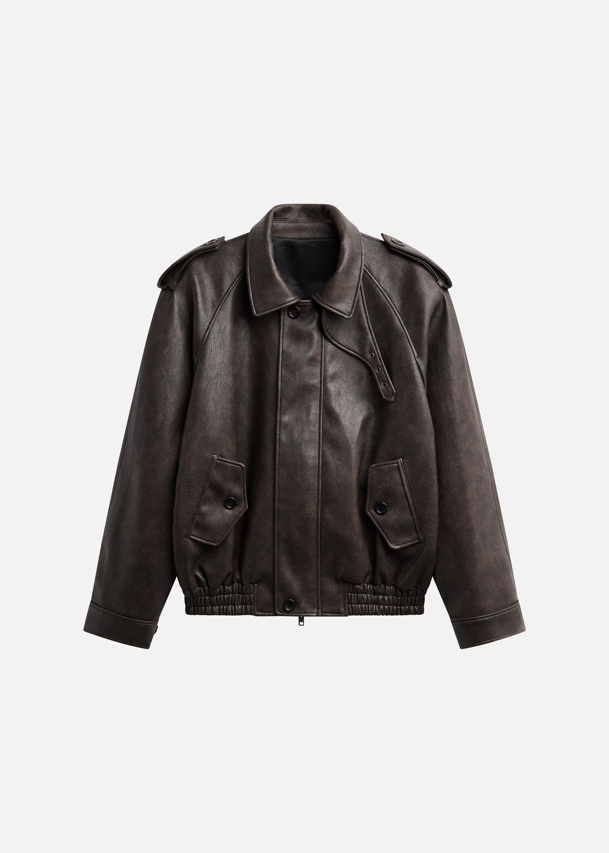 Nyland Faux Leather Padded Jacket - Brown - 13