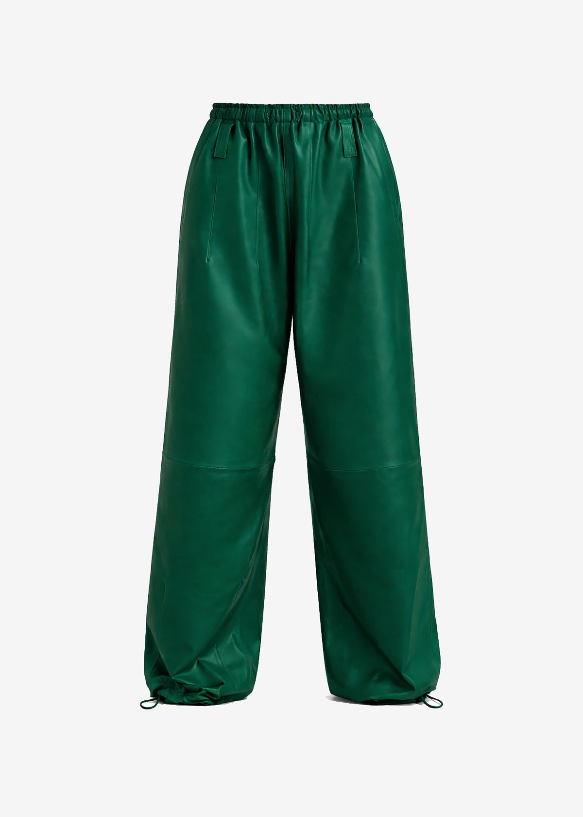 Oakdale Leather Track Pants - Green - 5