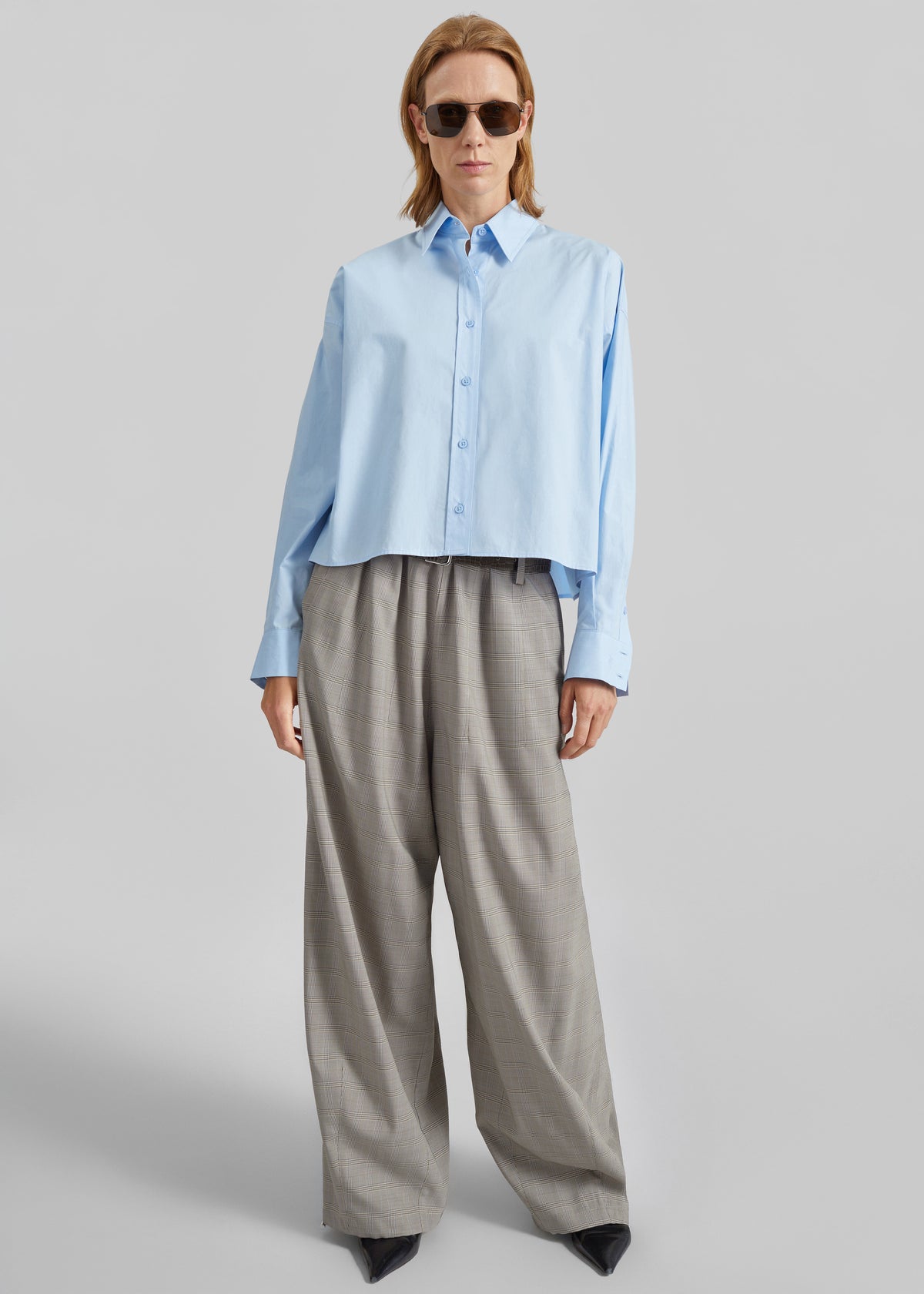 Oakdale Track Pants - Beige Glen Plaid - 7