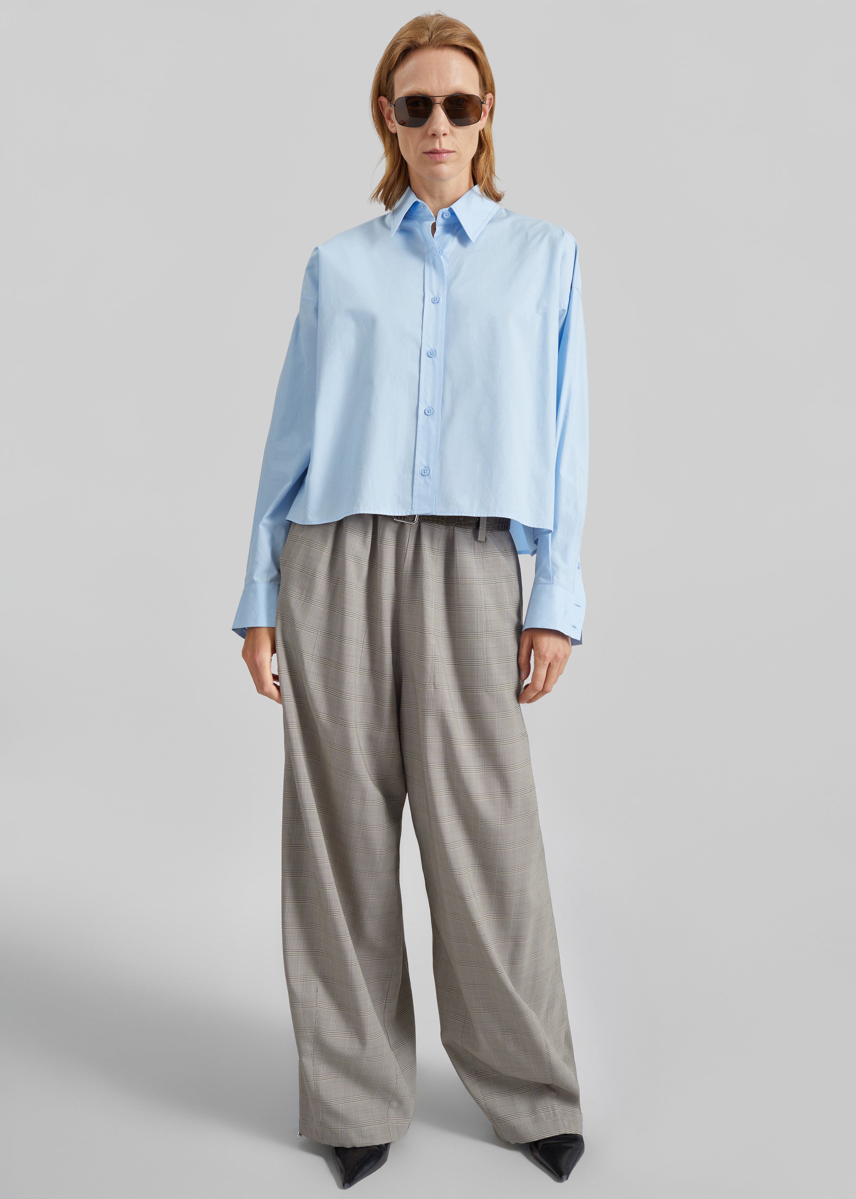 Oakdale Track Pants - Beige Glen Plaid - 7