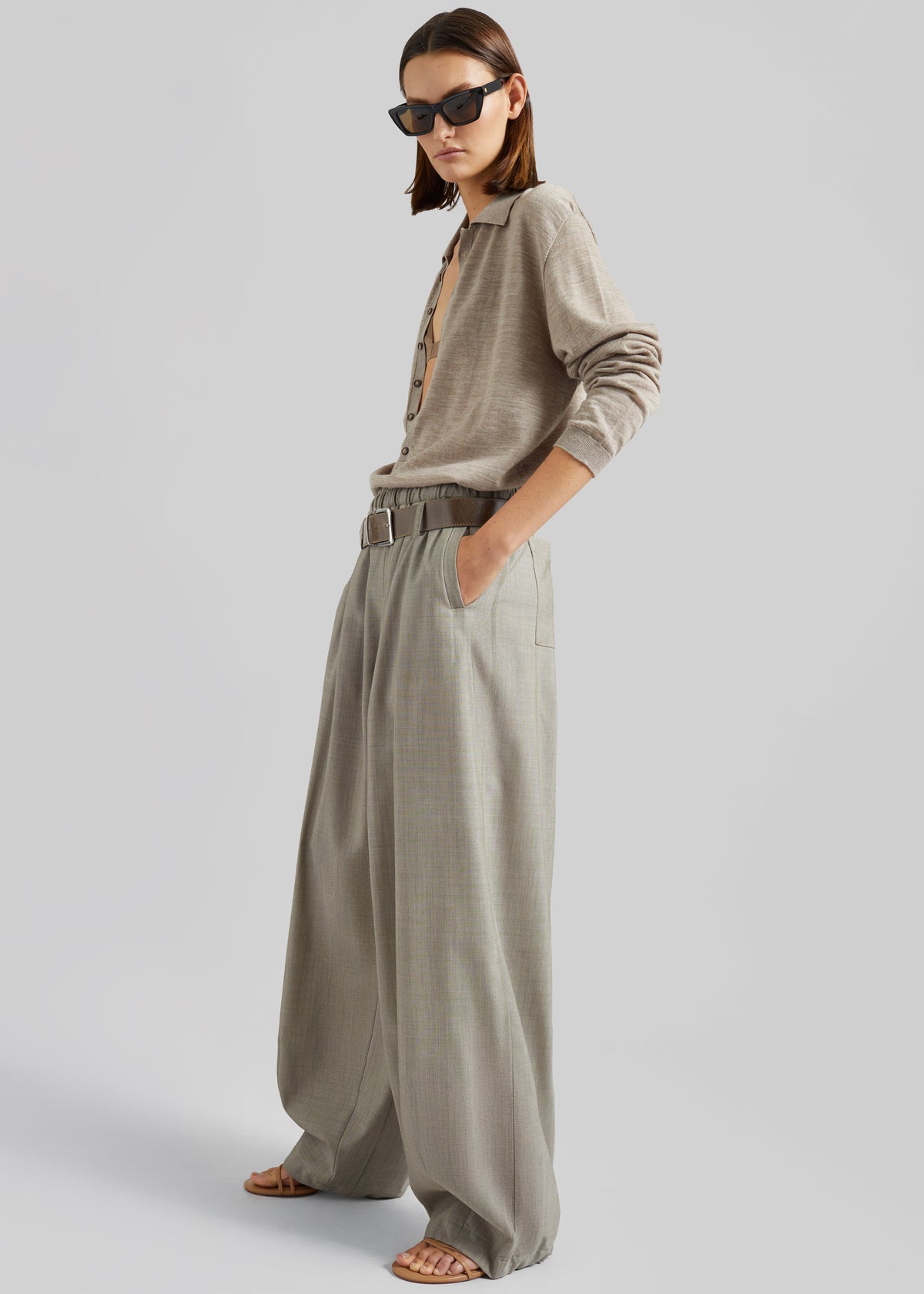 Oakdale Track Pants - Beige Melange - 5