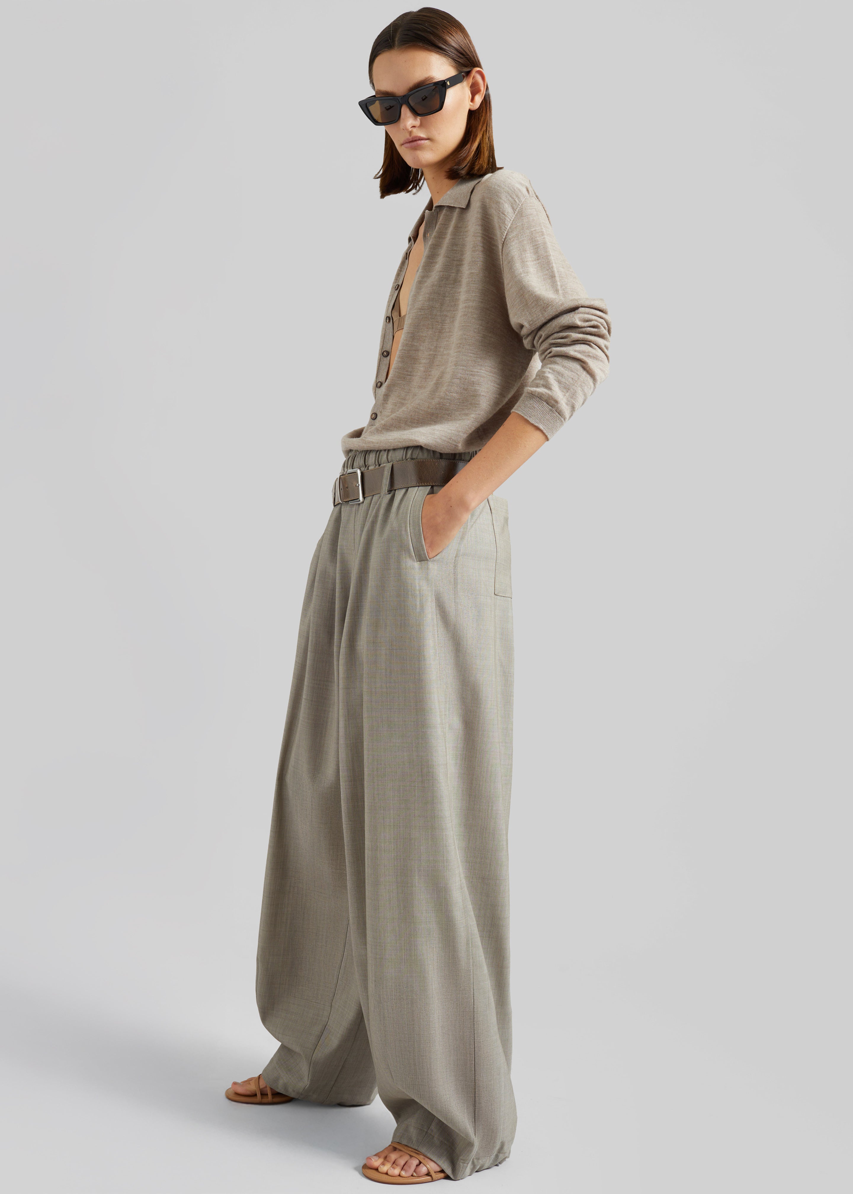 Oakdale Track Pants - Beige Melange - 5
