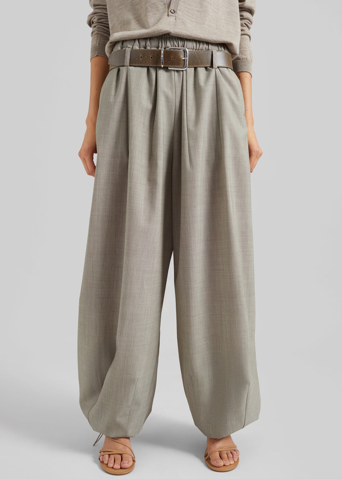 Oakdale Track Pants - Beige Melange - 3