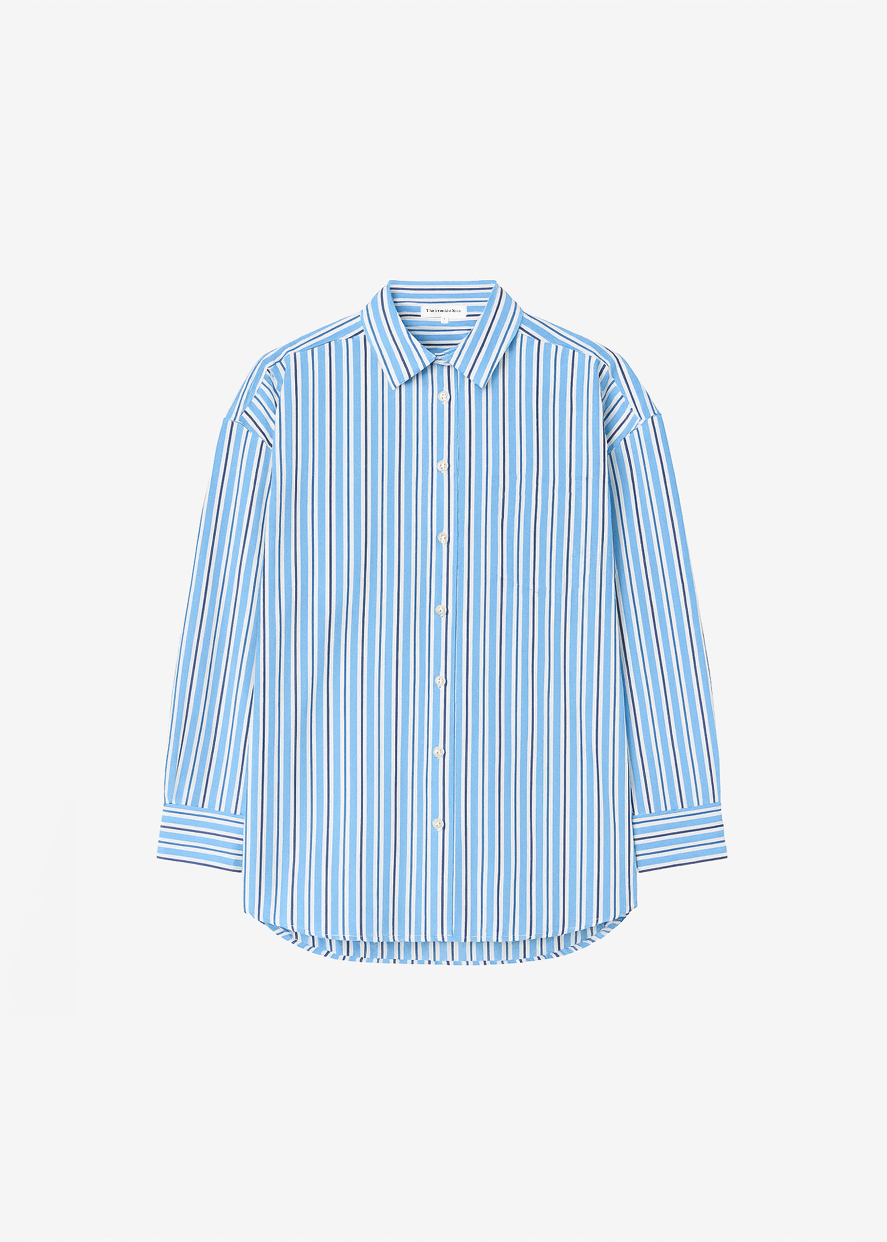 Oana Cotton Padded Shirt - Blue Multi Stripe - 6