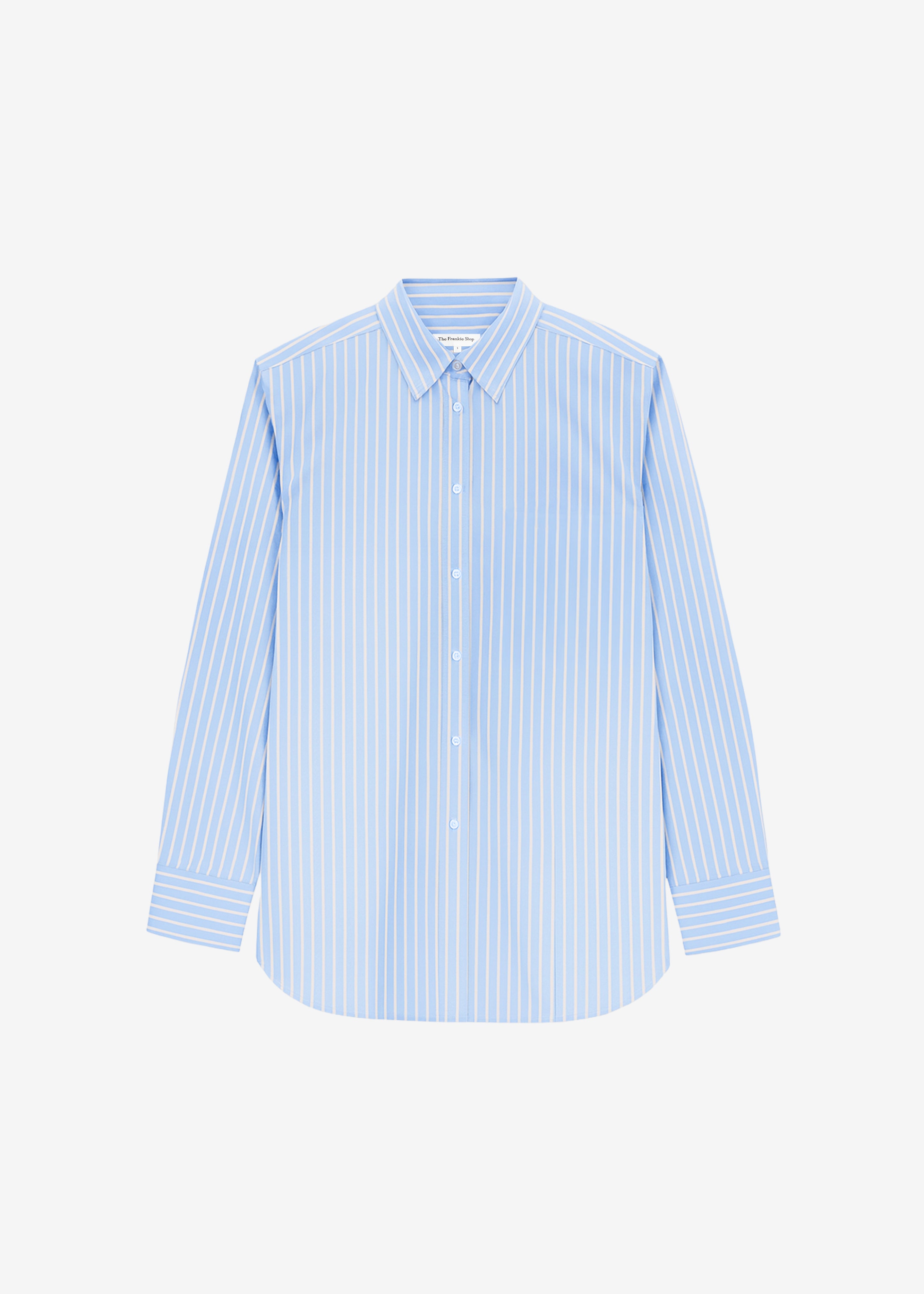 Oana Cotton Padded Shirt - Blue/White Stripe - 11