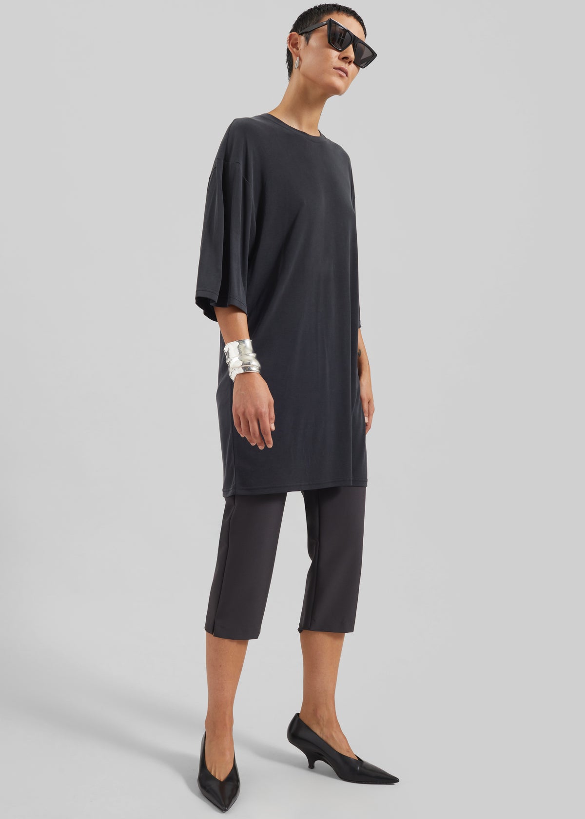 Oberon Soft Oversized T-Shirt - Black - 4