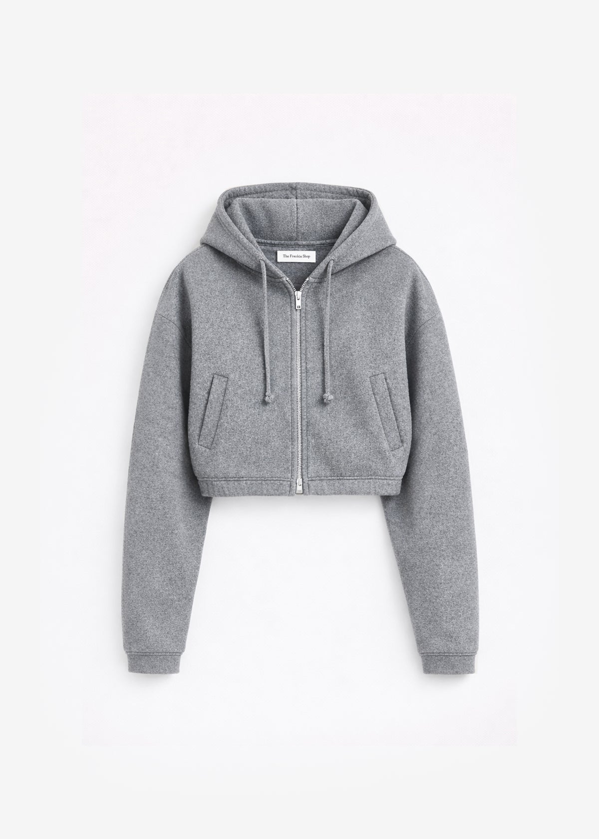 Oda Cropped Hoodie - Grey Melange