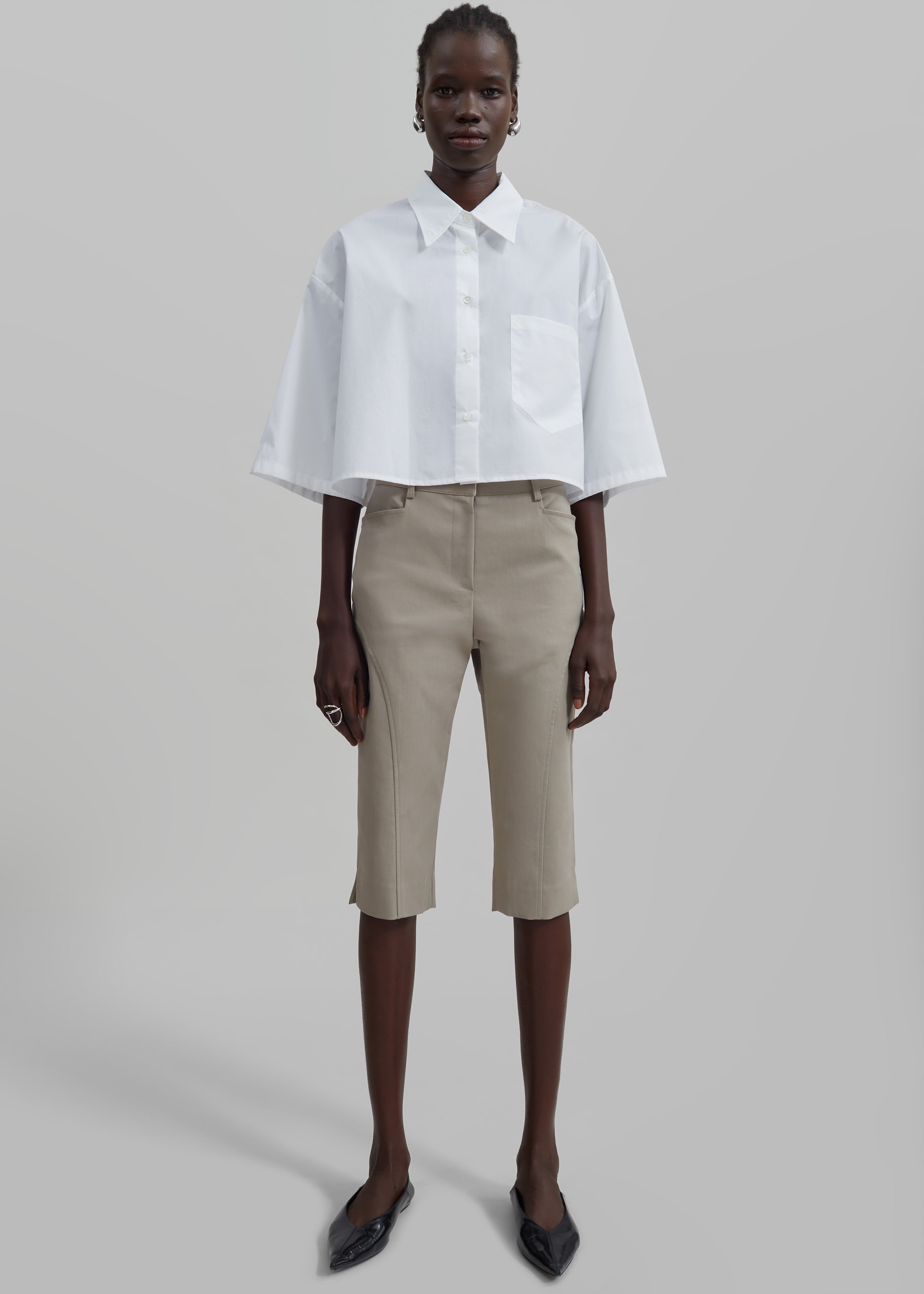 Odem Cropped Shirt - White - 6