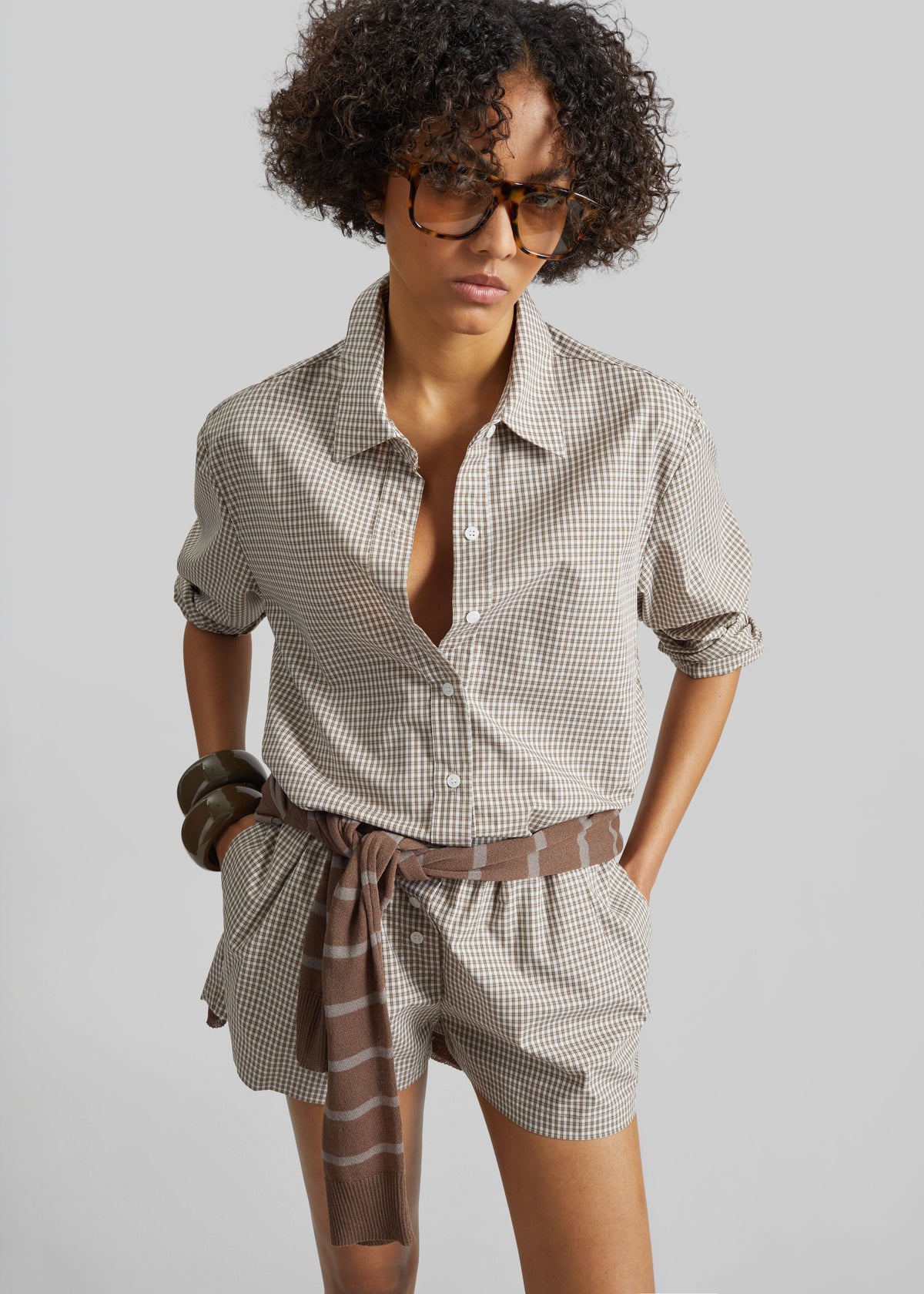 Odemira Shirt - Beige Plaid - 8