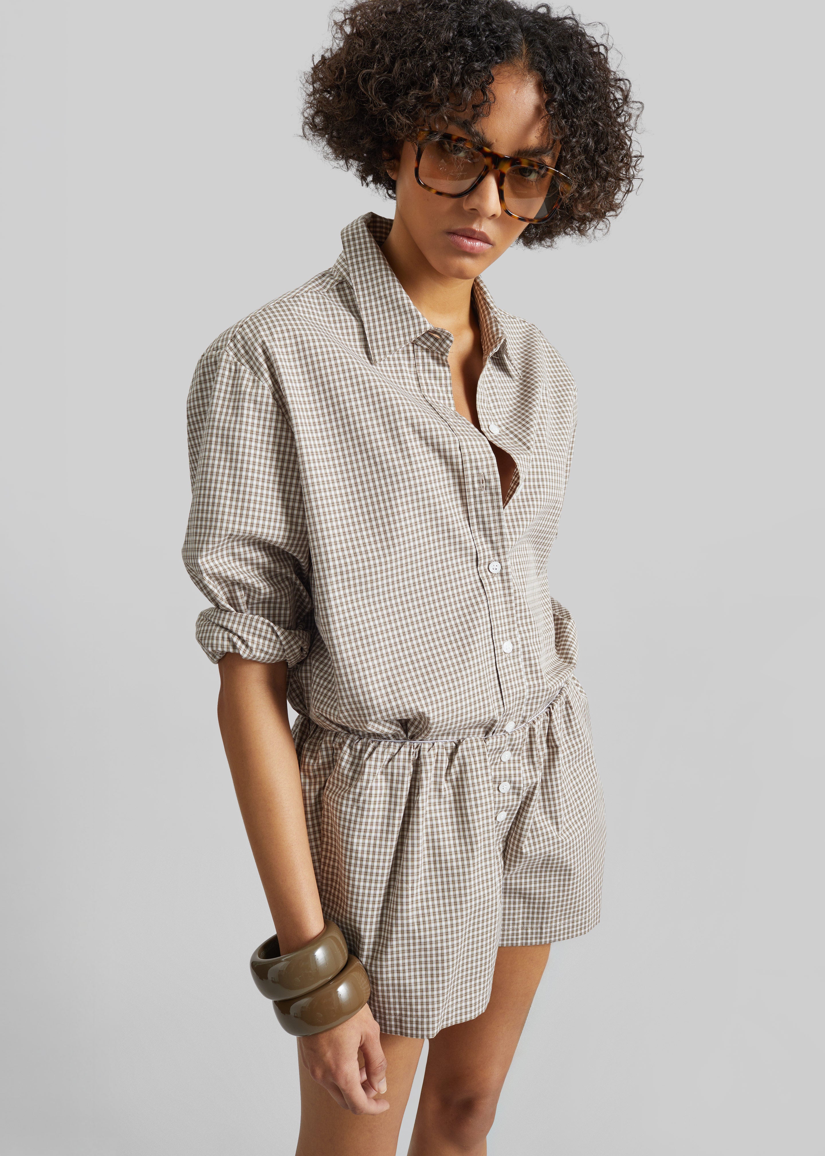 Odemira Shirt - Beige Plaid - 5