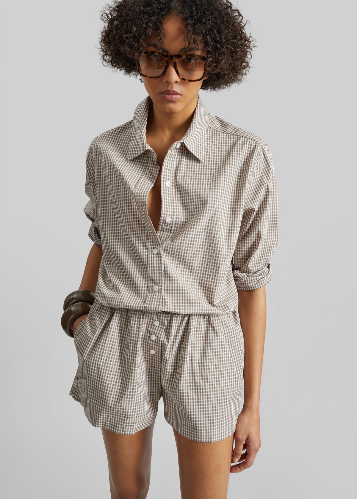 Odemira Shirt - Beige Plaid - 4
