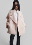 Odeone Brushed Wool Peacoat - Faded Pink
