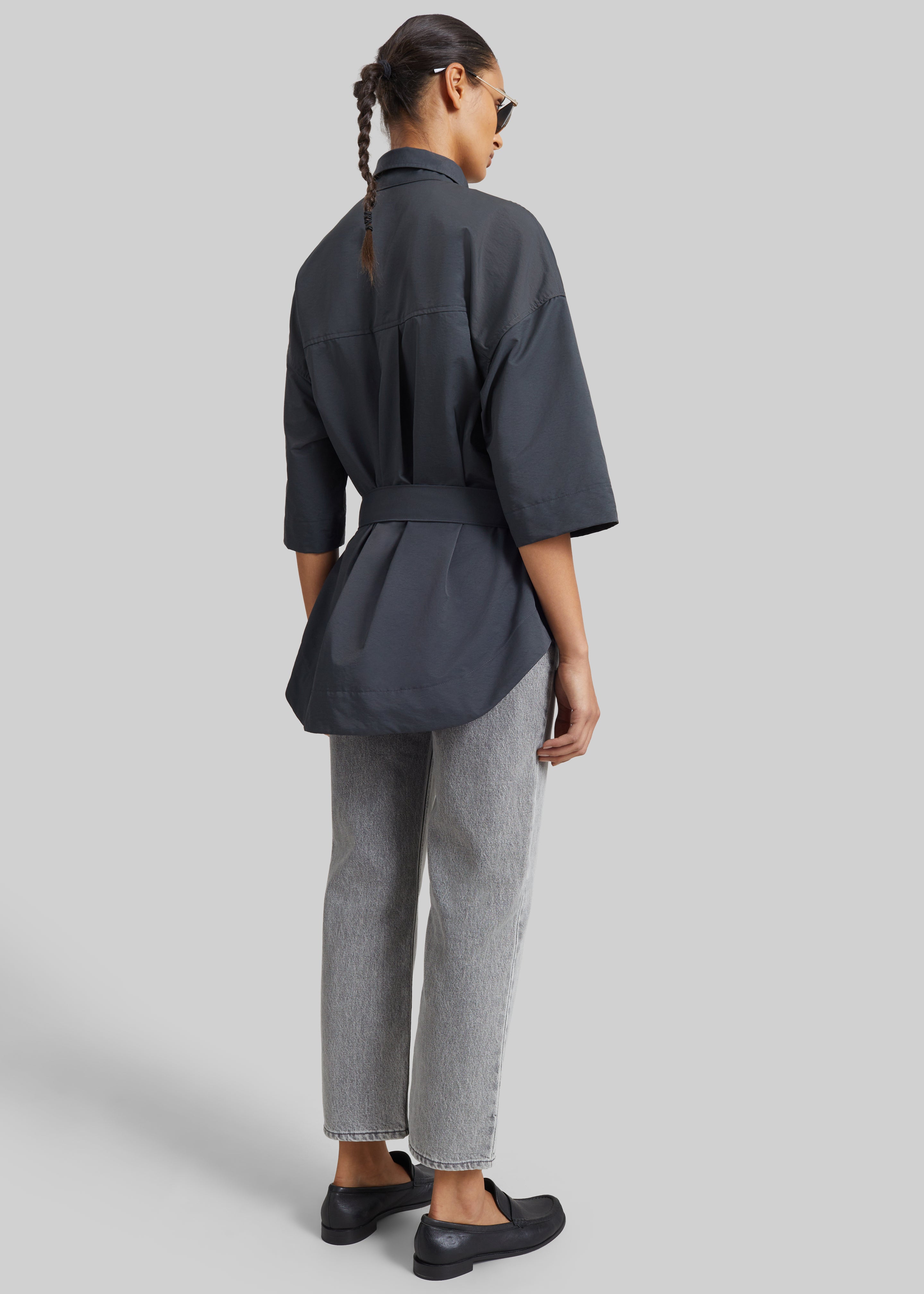 Odesa Belted Shirt - Charcoal - 5