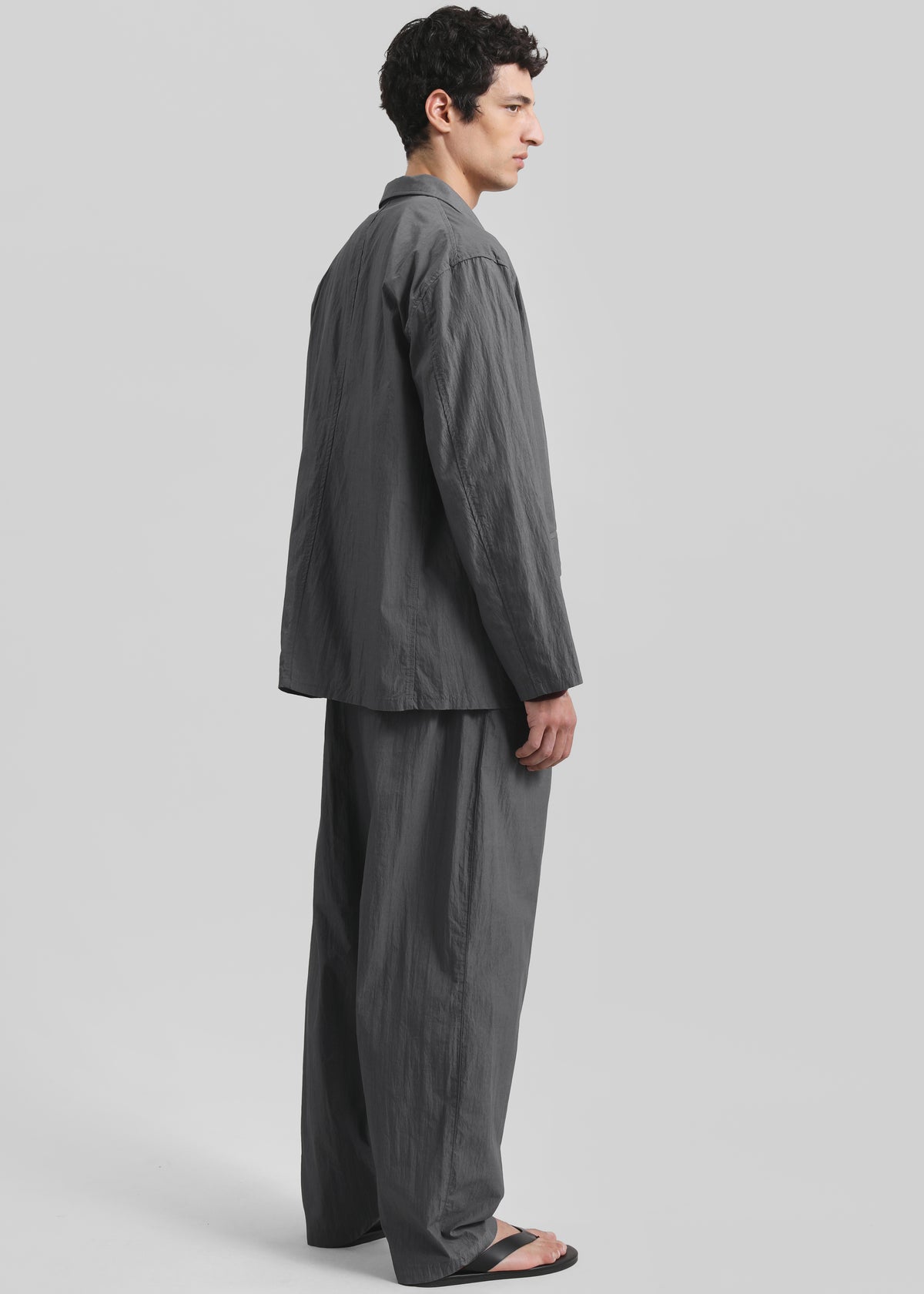 Ohio Crinkled Poplin Pants - Slate Grey - 10