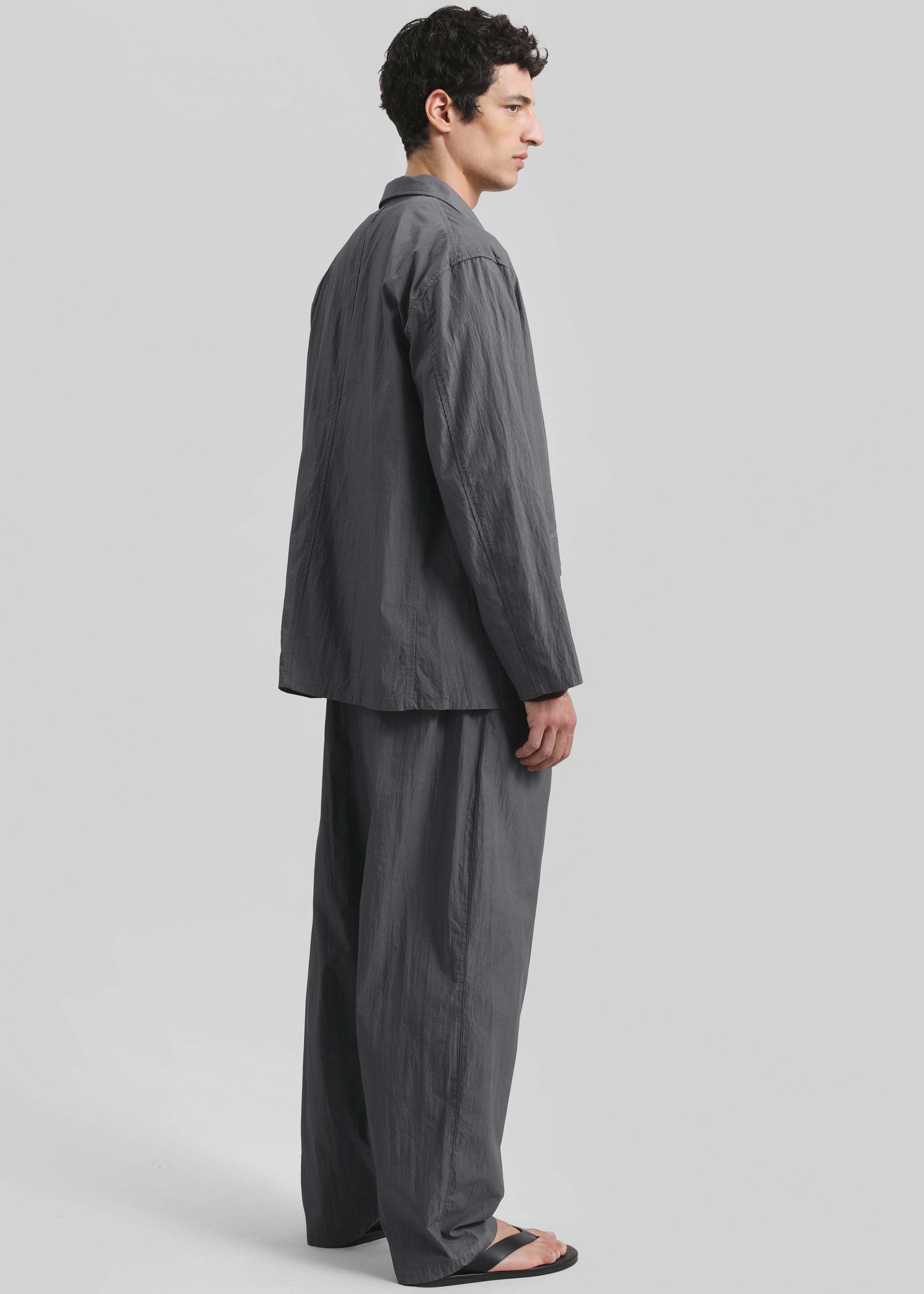 Ohio Crinkled Poplin Pants - Slate Grey - 10