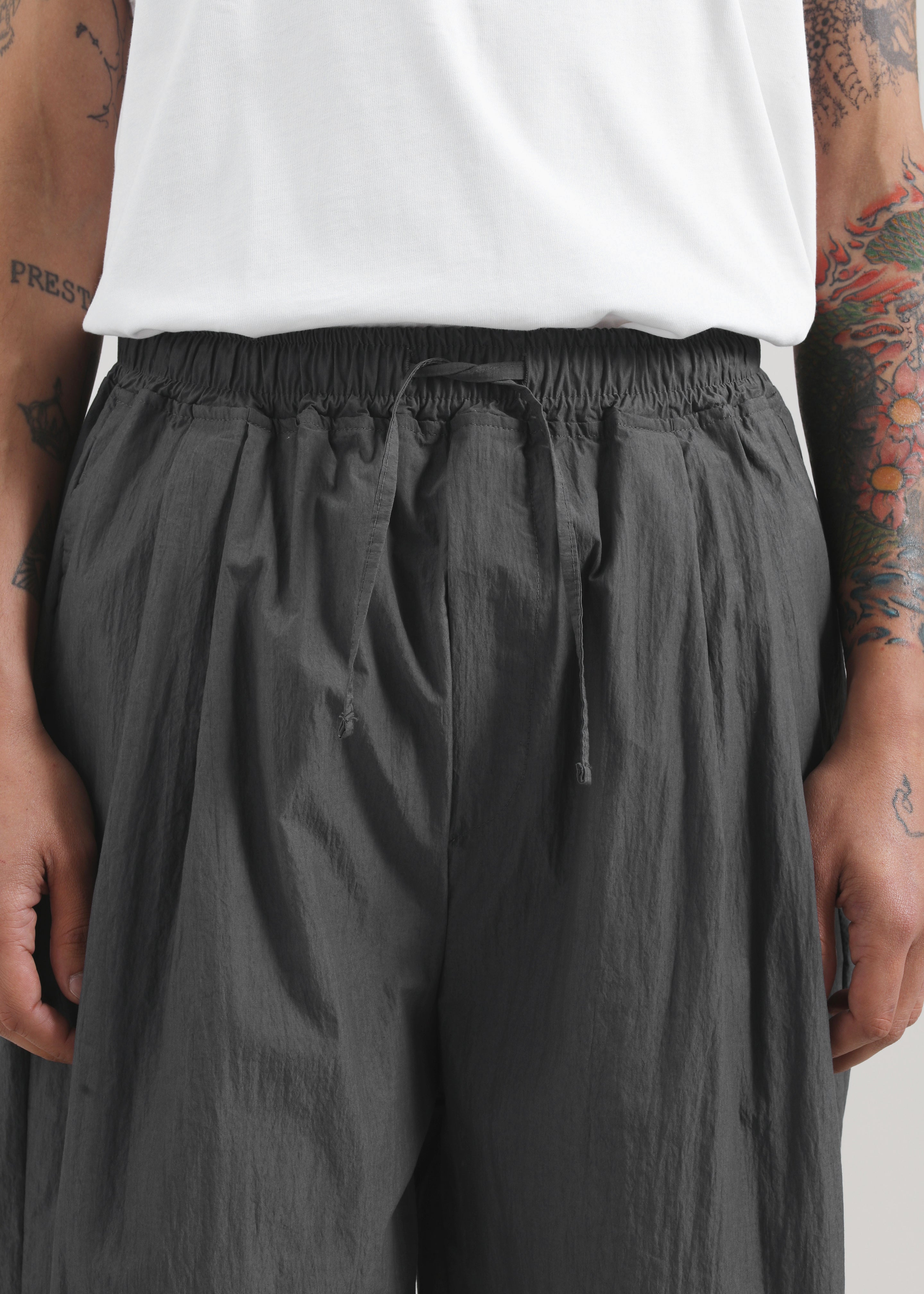 Ohio Crinkled Poplin Shorts - Slate Grey - 3
