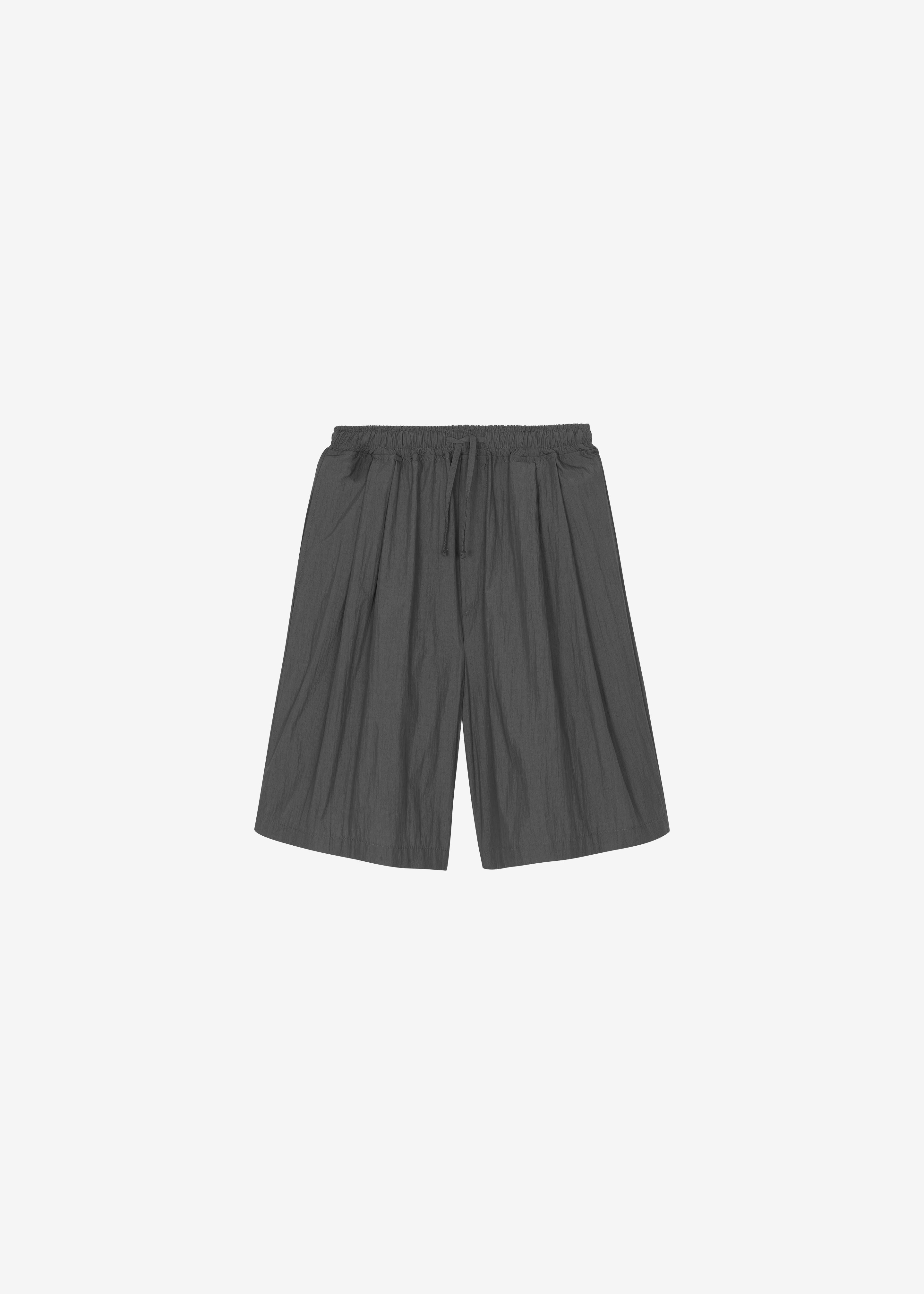 Ohio Crinkled Poplin Shorts - Slate Grey - 7
