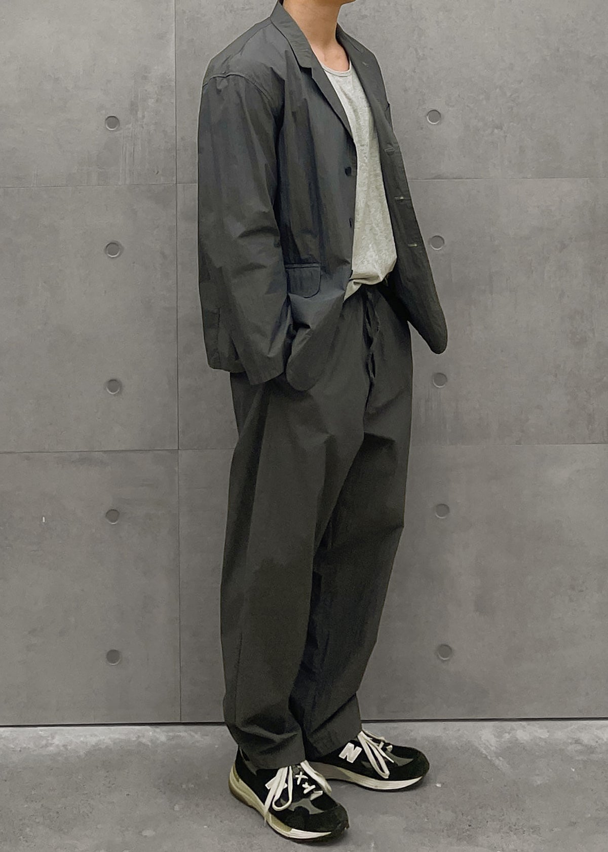 Ohio Crinkled Poplin Blazer - Slate Grey - 6