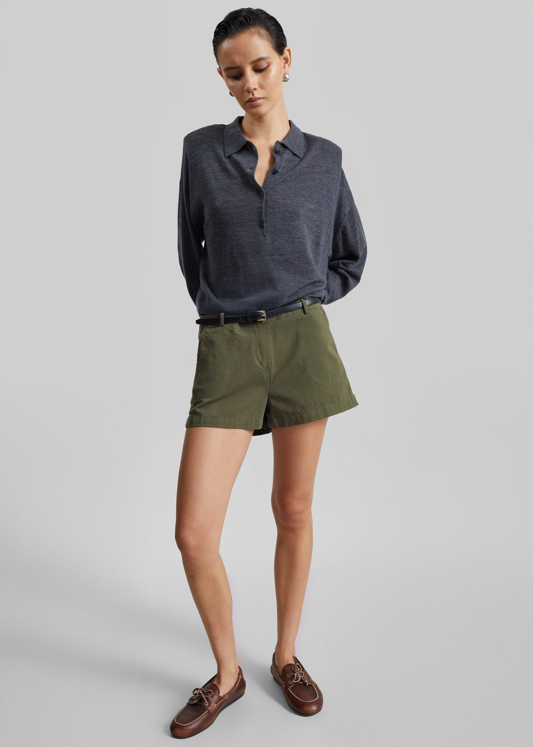 Shop the look image for Olane Shorts - Dark Olive