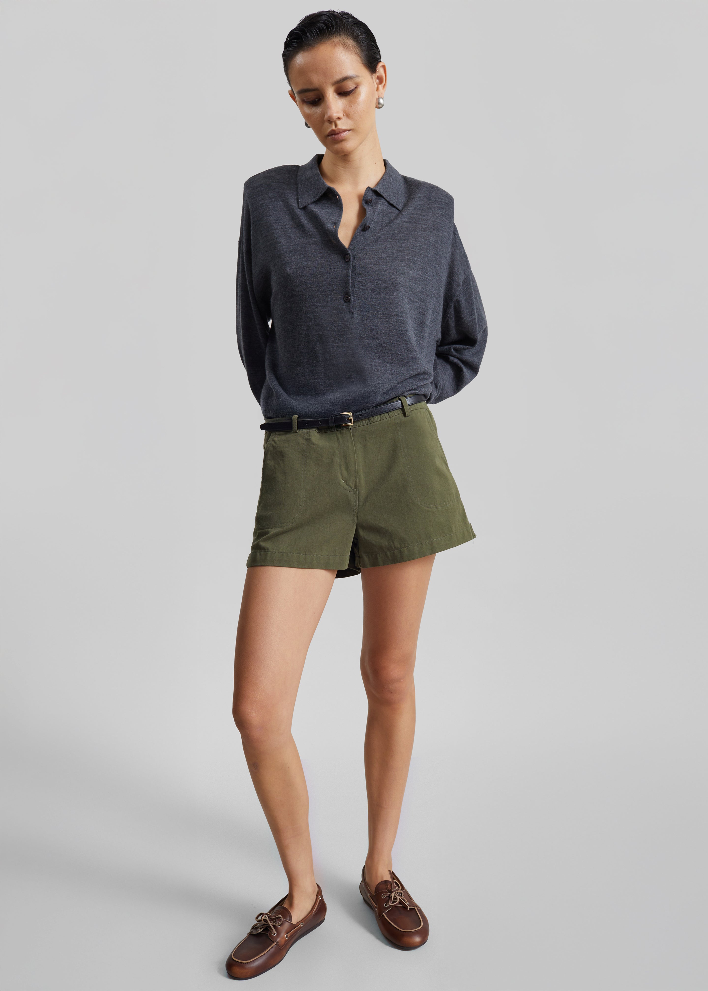 Olane Shorts - Dark Olive - 4