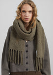 Olari Alpaca Blend Boucle Scarf - Olive