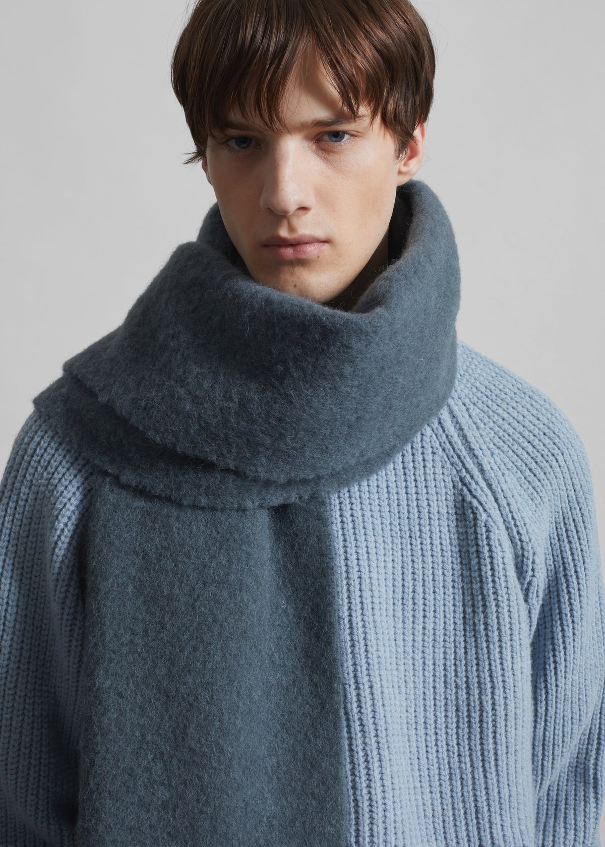 Olari Alpaca Blend Scarf - Dark Grey - 7