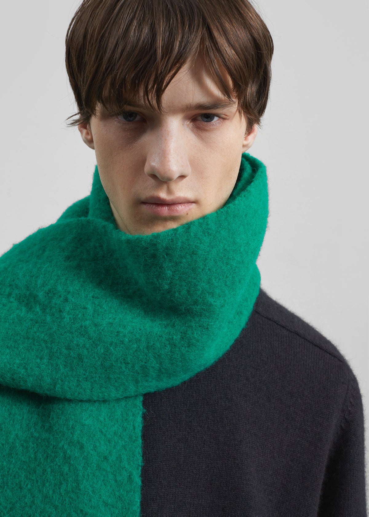 Olari Alpaca Blend Scarf - Green - 7