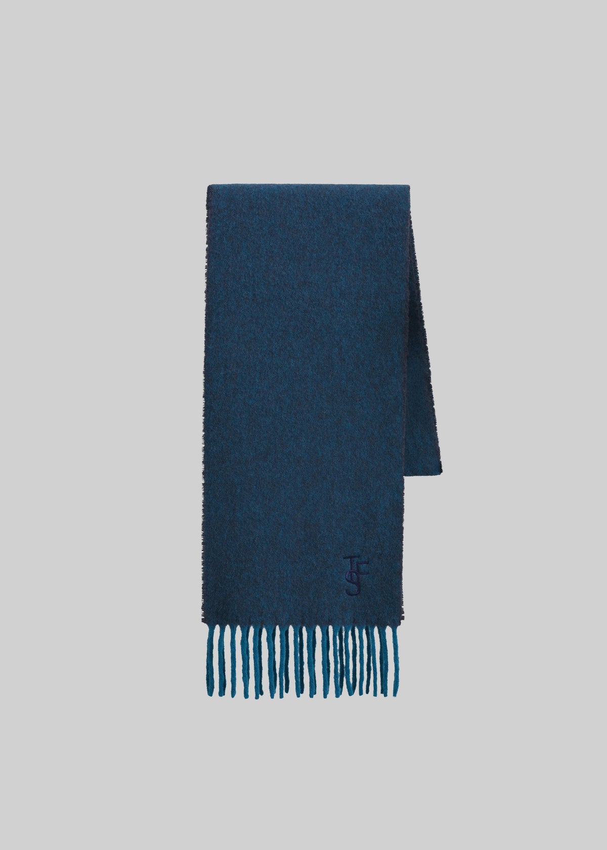 Olari Alpaca Blend Scarf - Navy Melange - 4