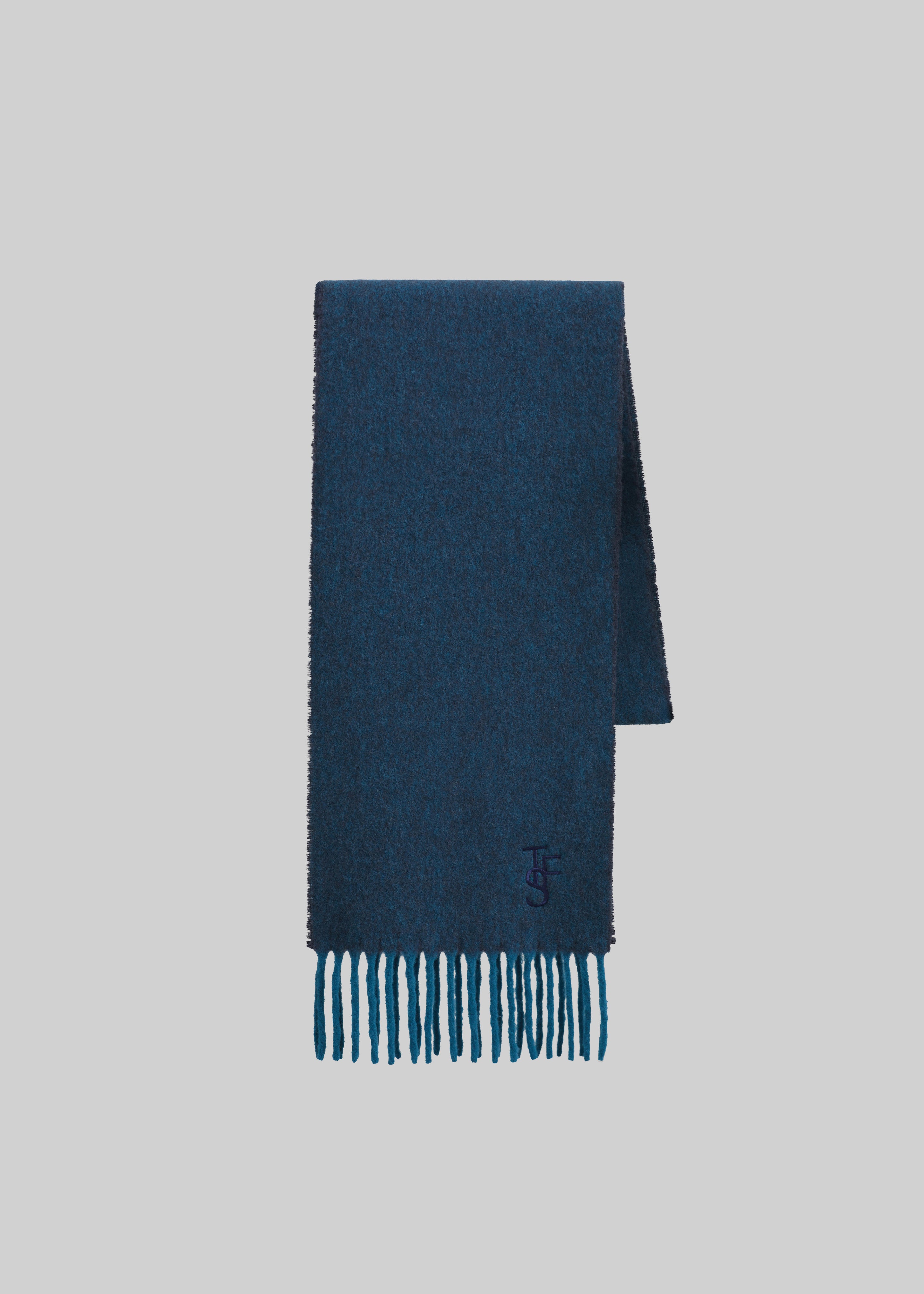 Olari Alpaca Blend Scarf - Navy Melange - 4