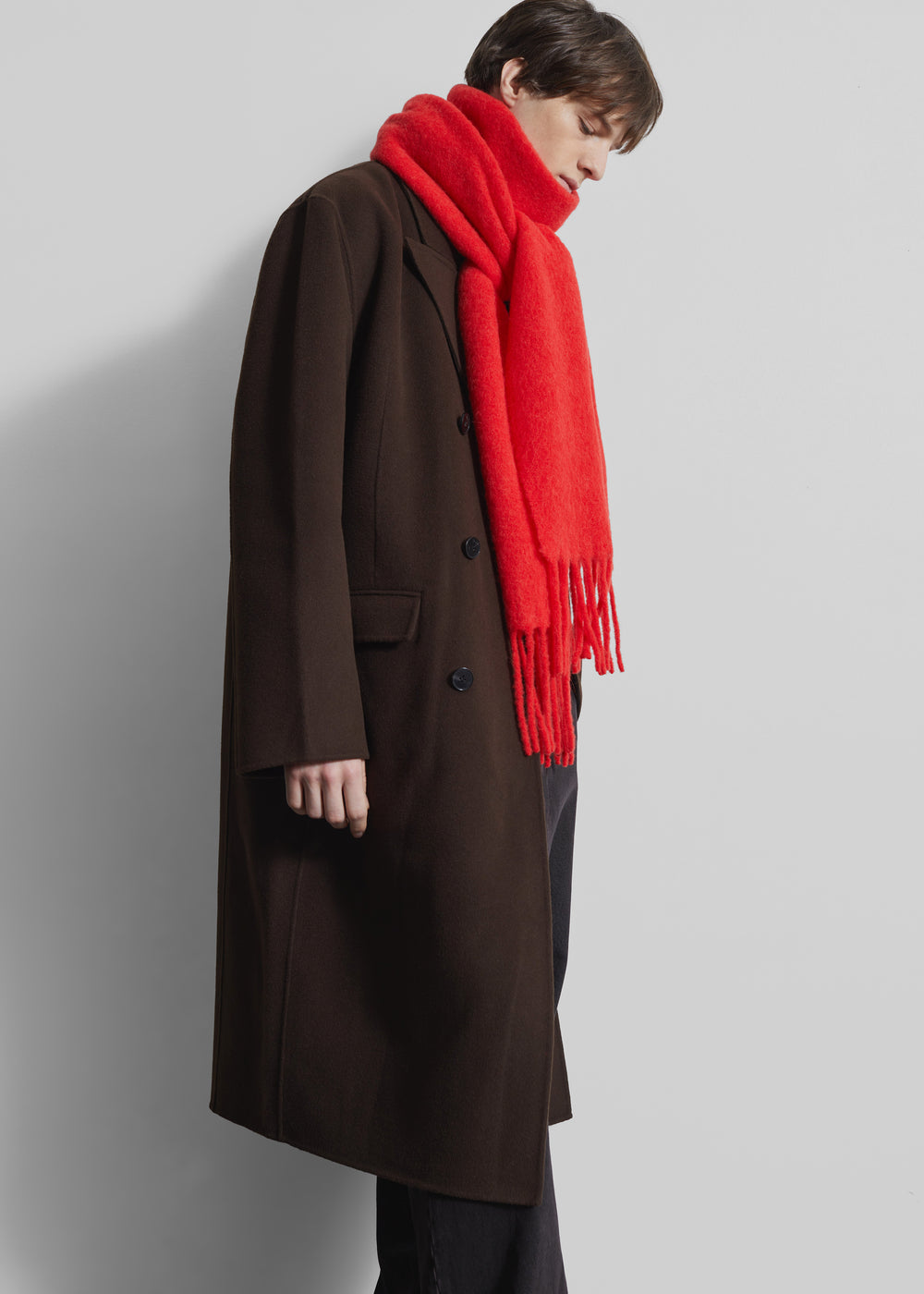 Olari Alpaca Blend Scarf - Red