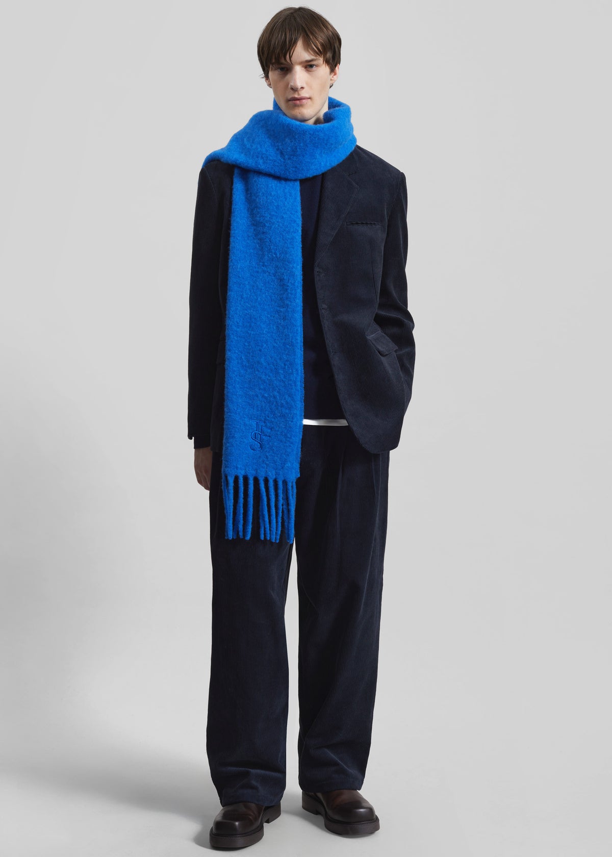 Olari Alpaca Blend Scarf - Royal Blue - 8