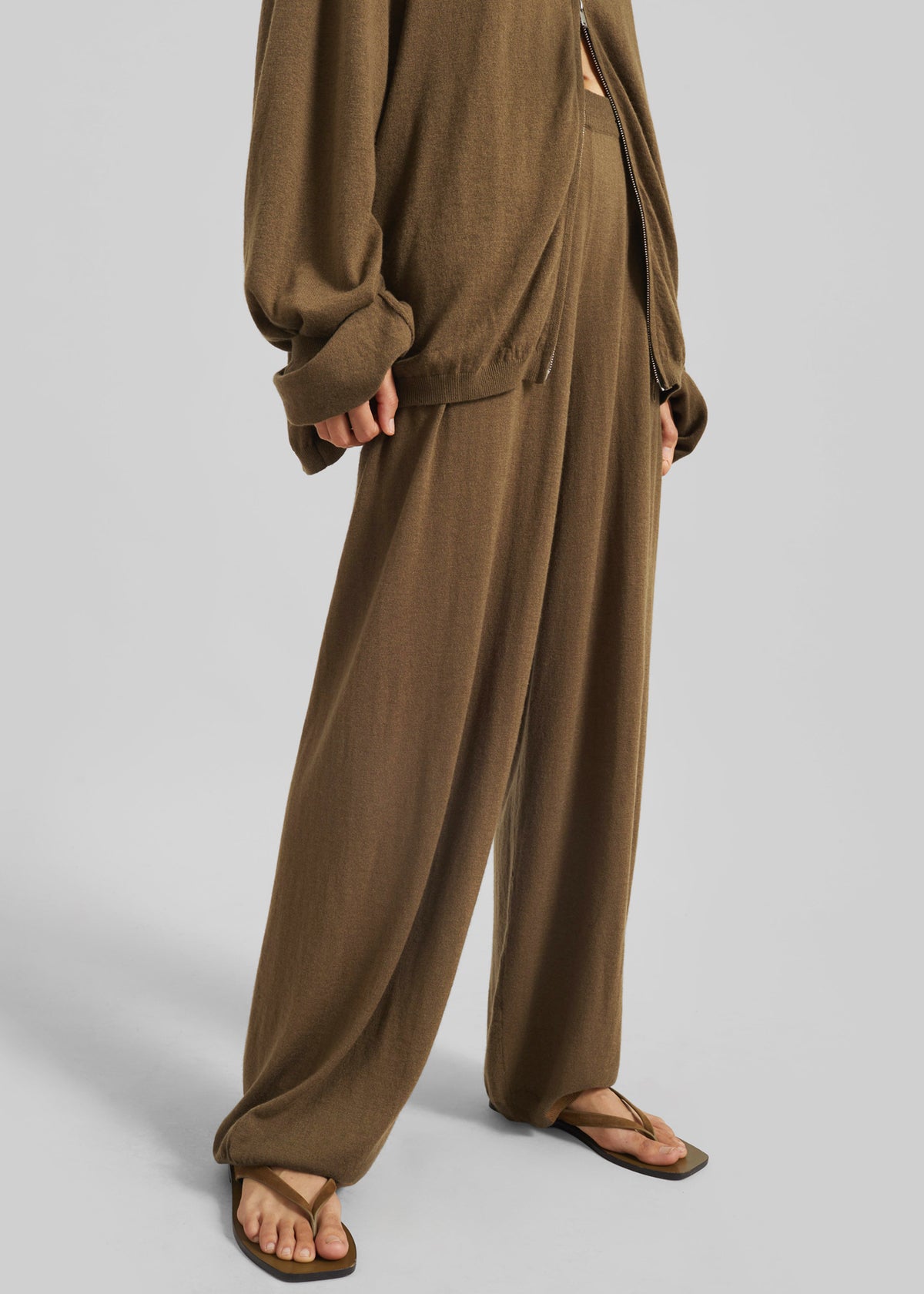 Olia Knit Joggers - Dark Camel - 5