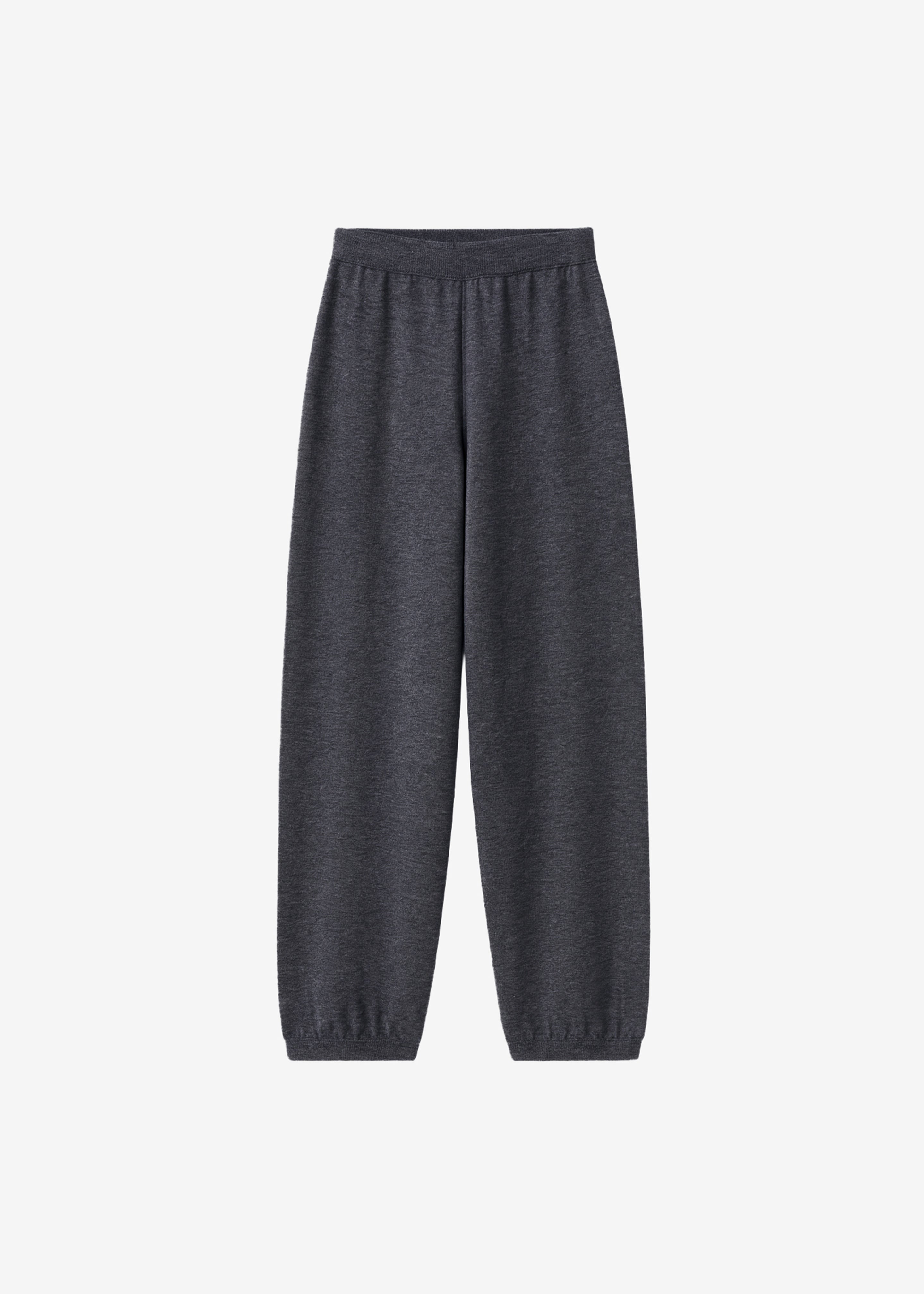 Olia Knit Joggers - Dark Grey Melange - 6