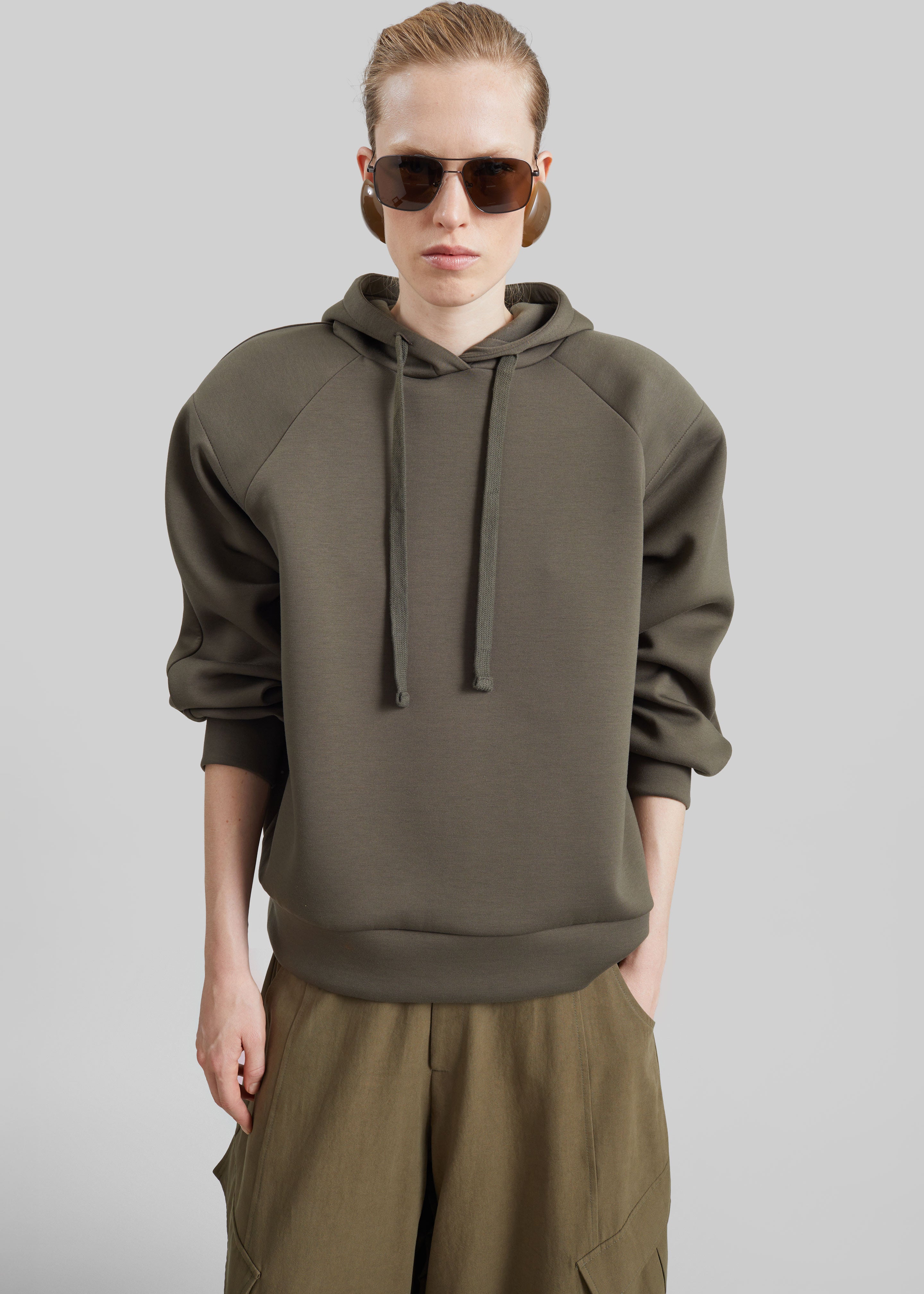 Olian Neoprene Hoodie - Dark Olive - 4