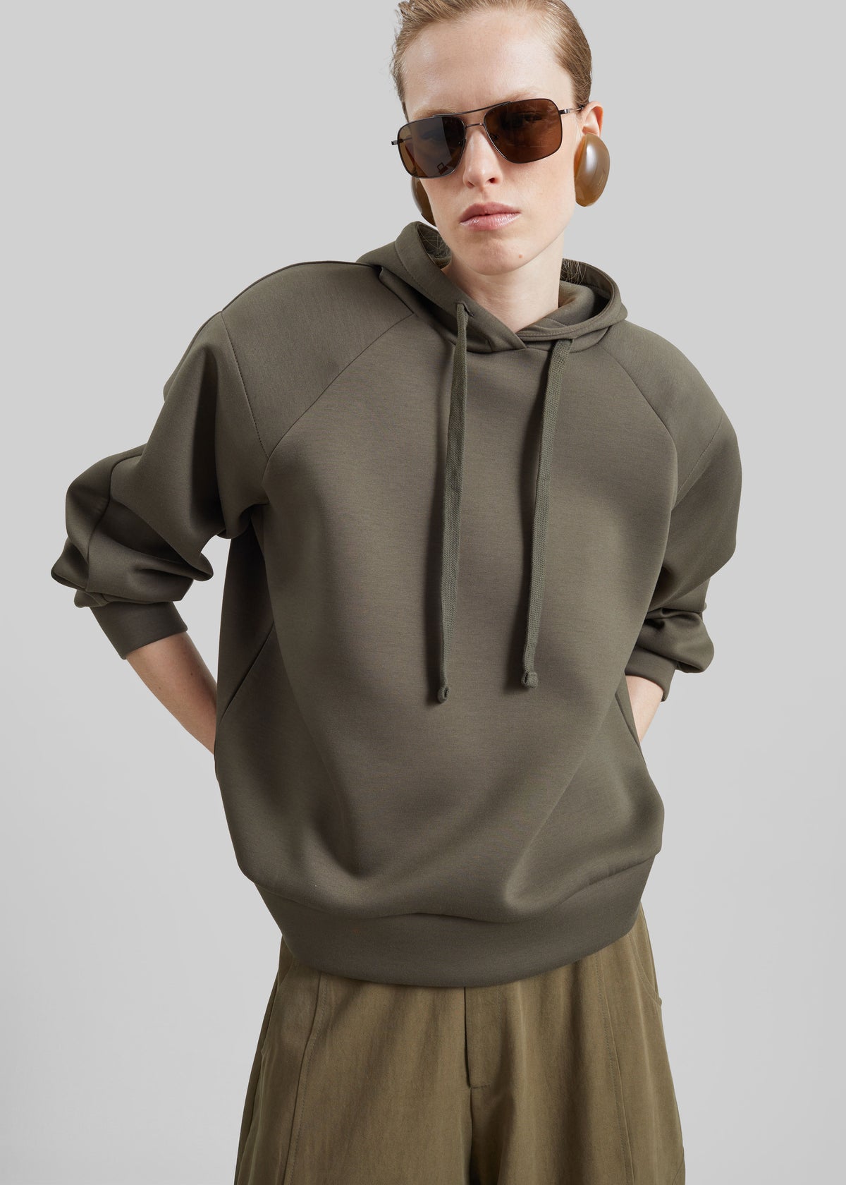Olian Neoprene Hoodie - Dark Olive - 3