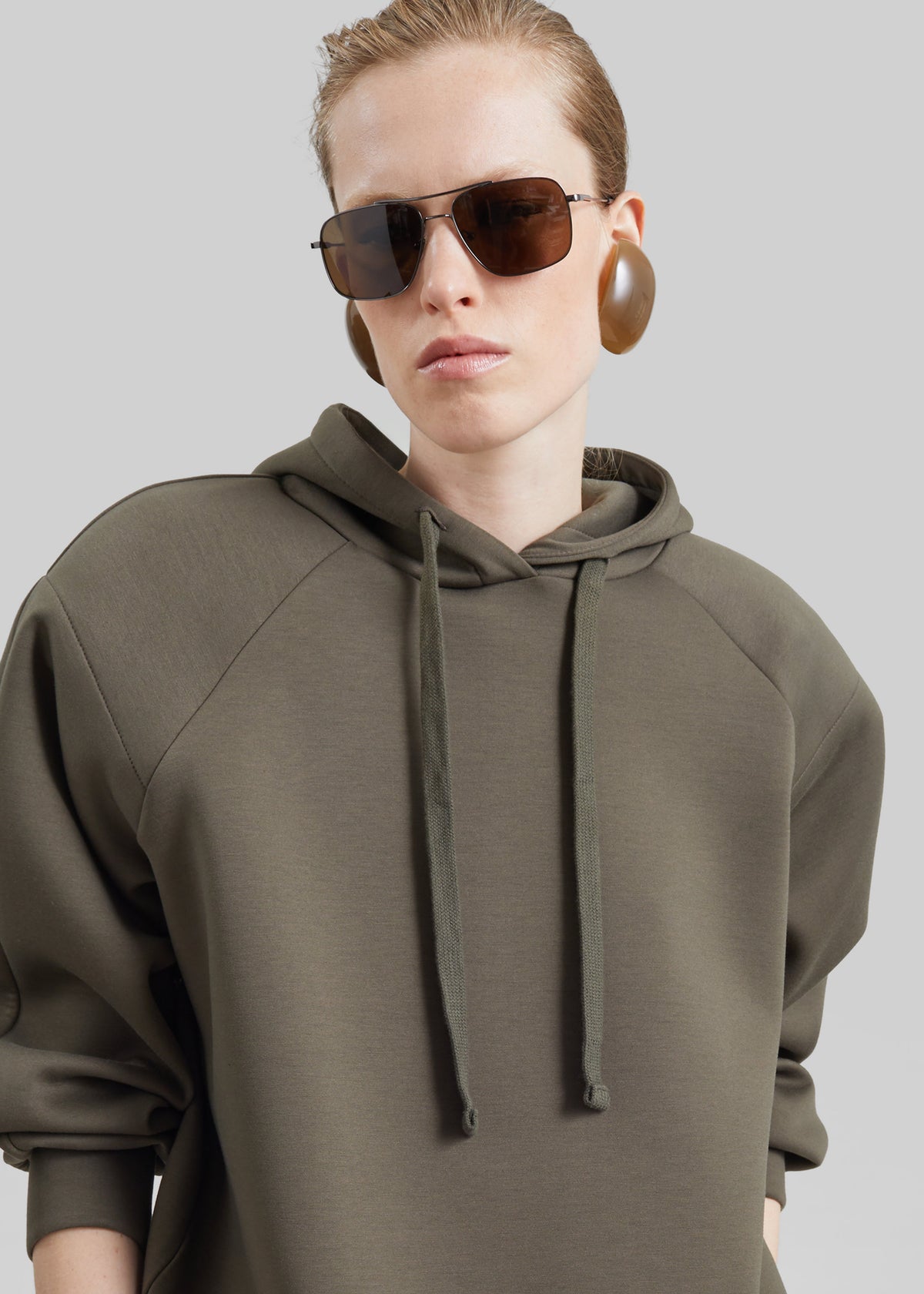 Olian Neoprene Hoodie - Dark Olive - 1