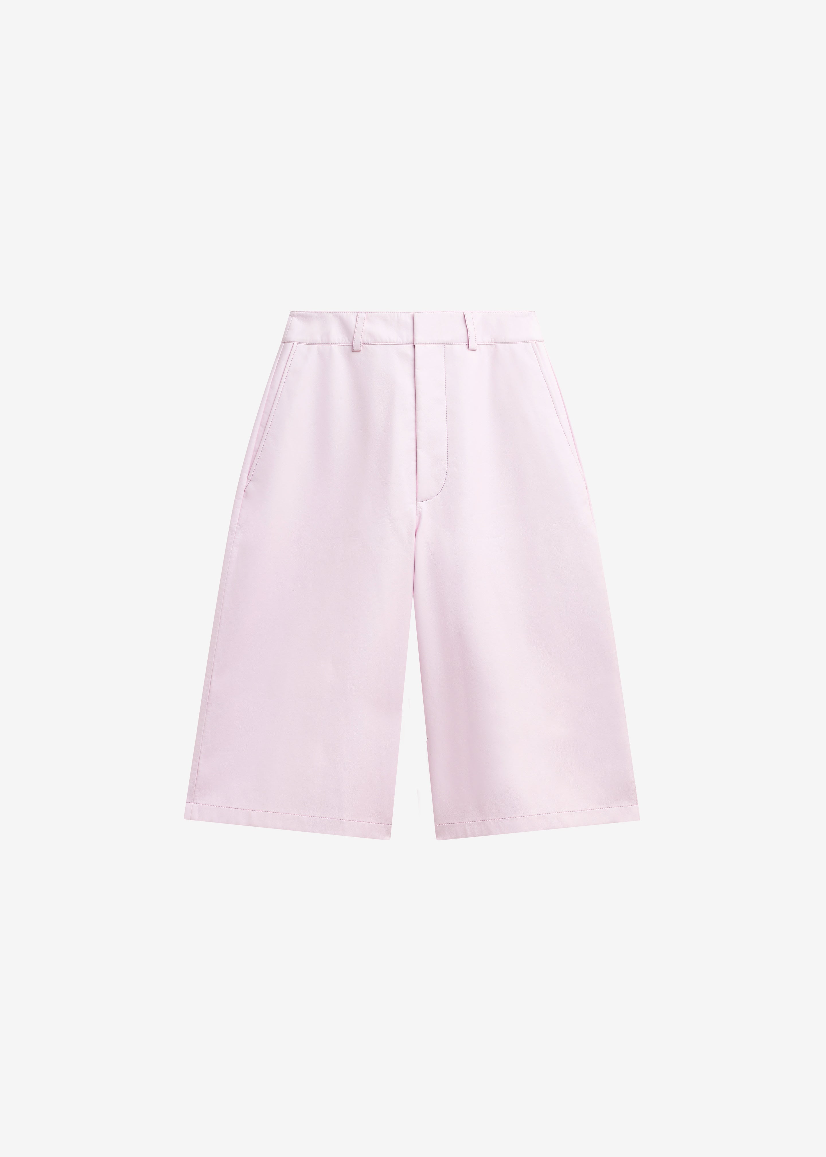 Olivia Leather Bermuda Shorts - Faded Pink - 8
