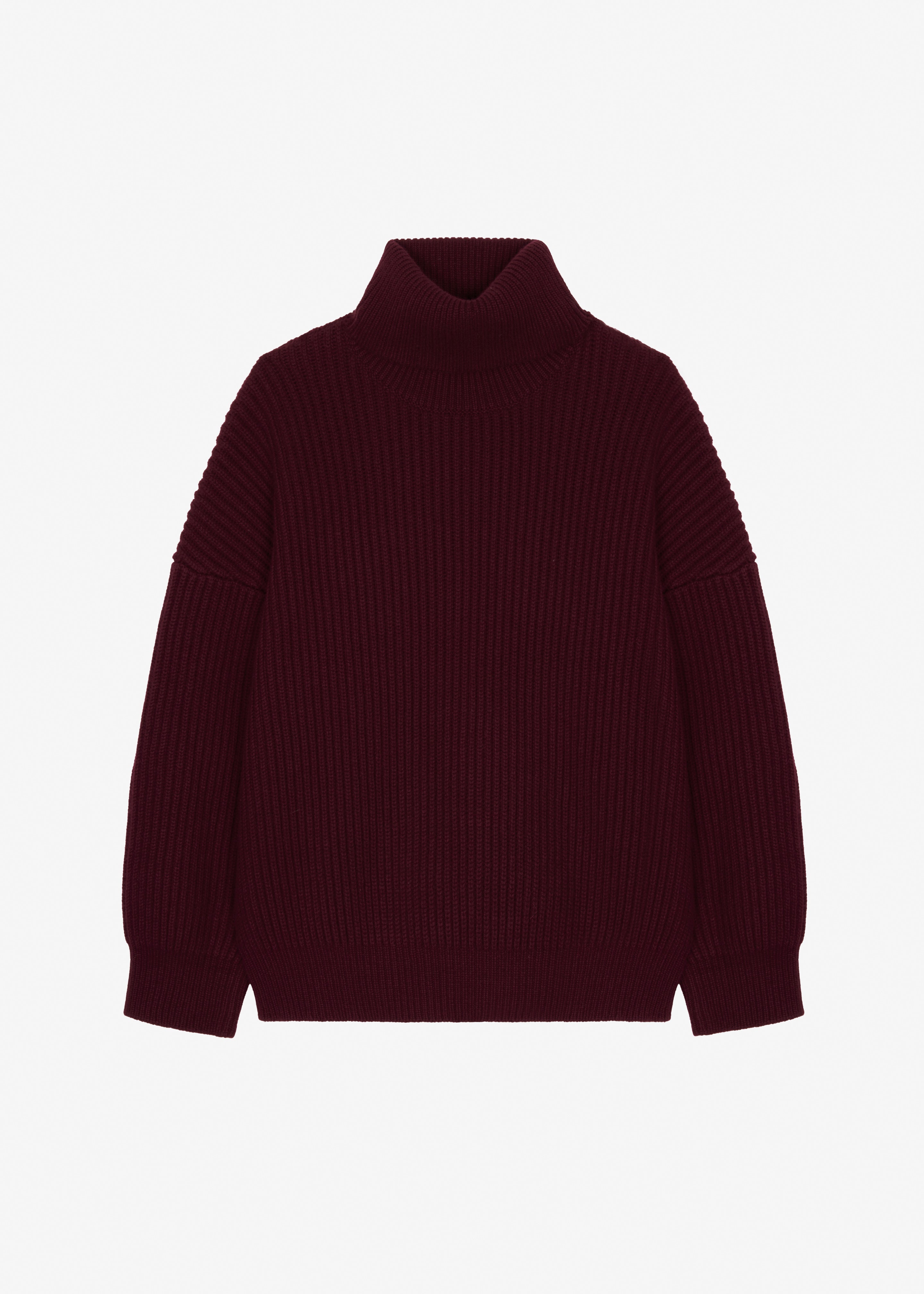 Olney Oversized Wool Turtleneck - Burgundy - 19