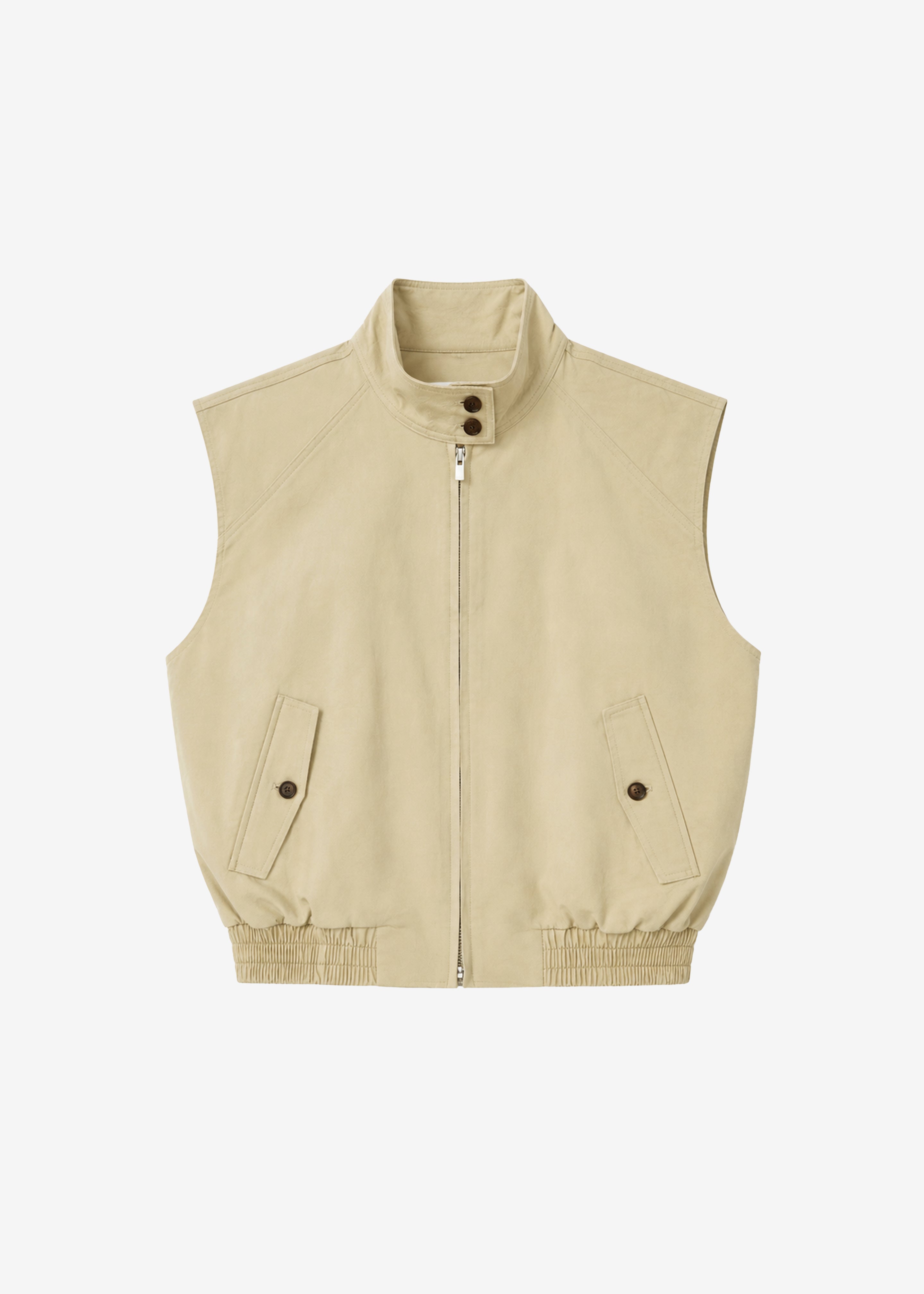 Oltrano Sleeveless Jacket - Beige - 11