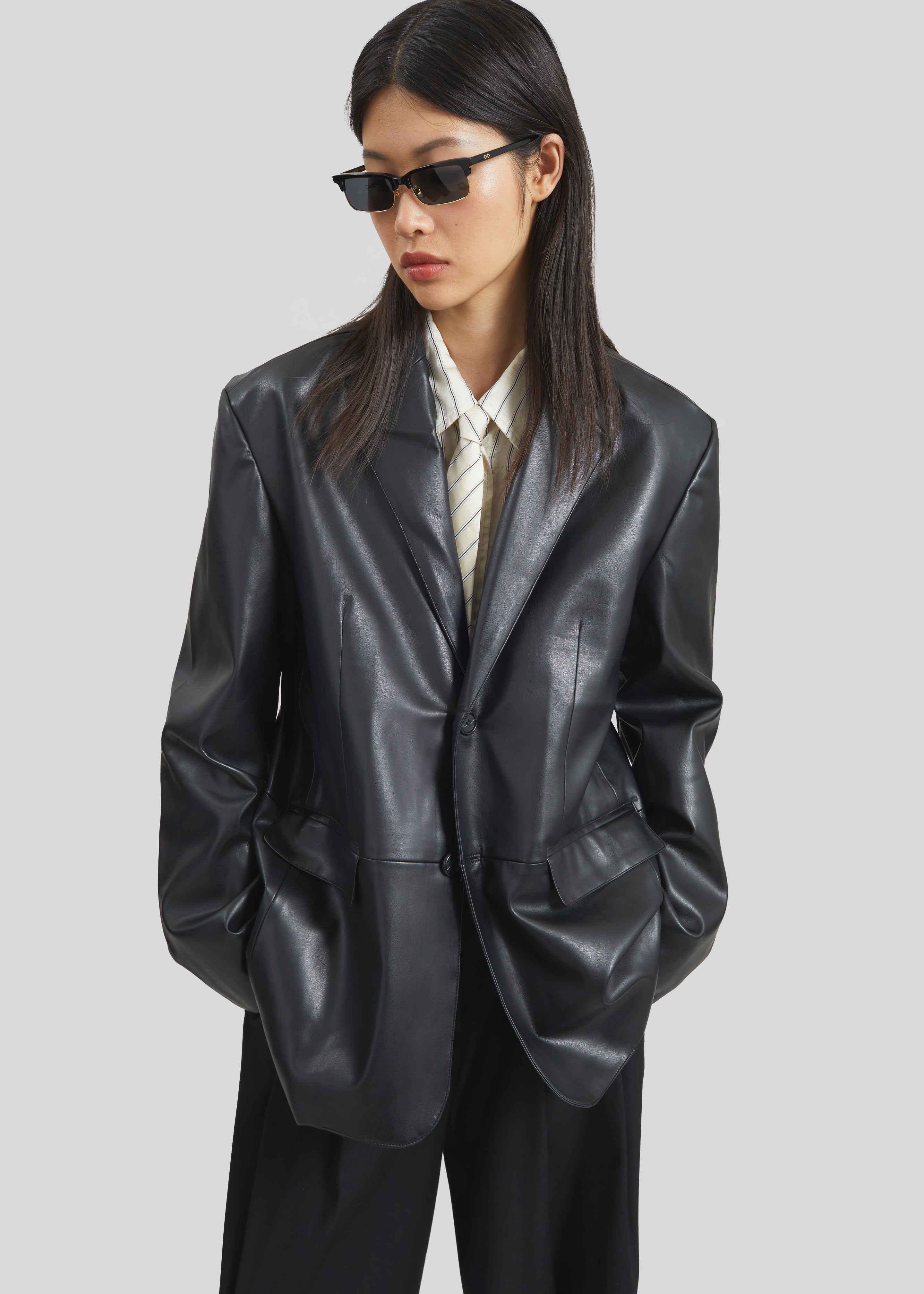 Olympia Blazer - Black – The Frankie Shop