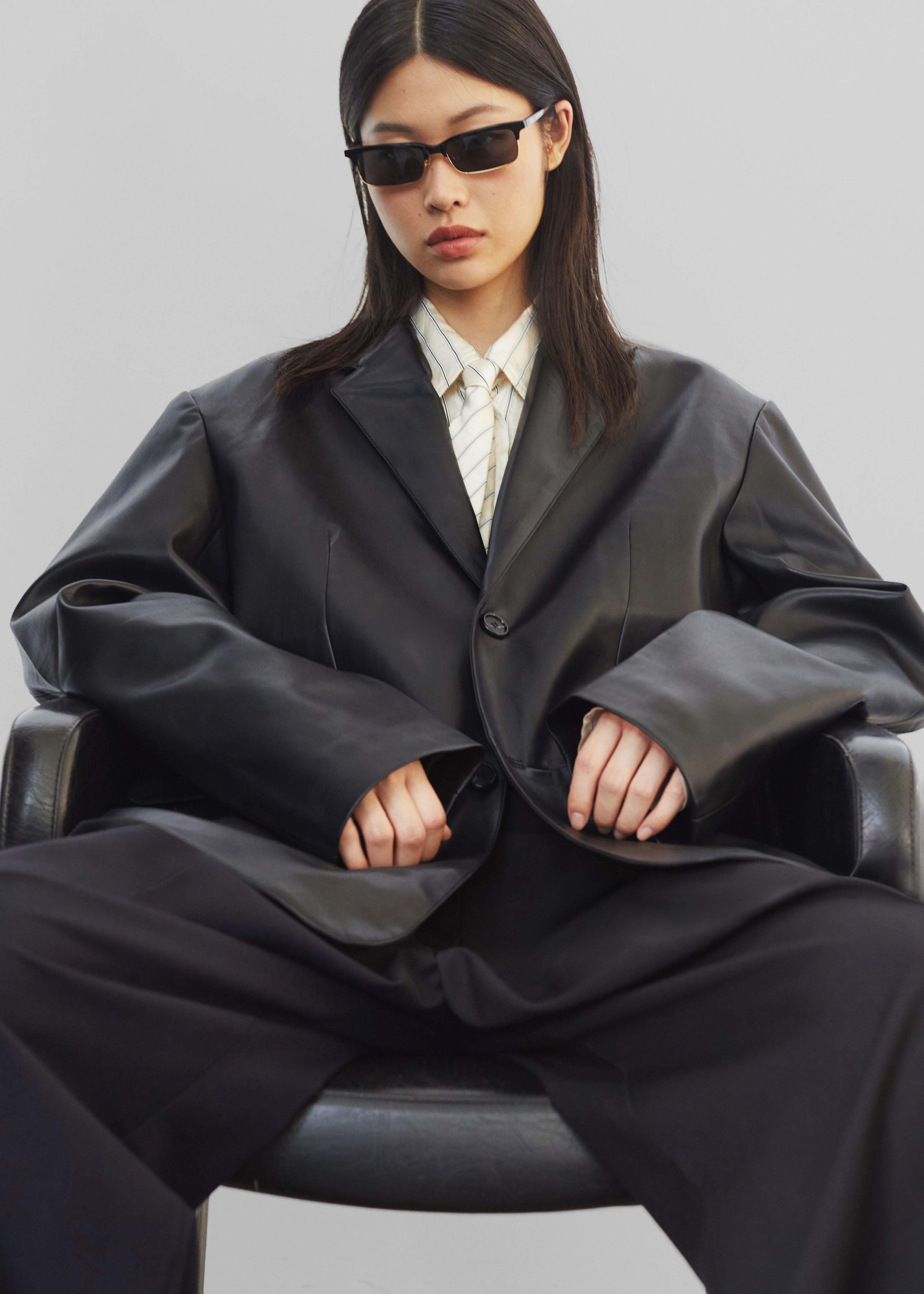 Olympia Blazer - Black – The Frankie Shop