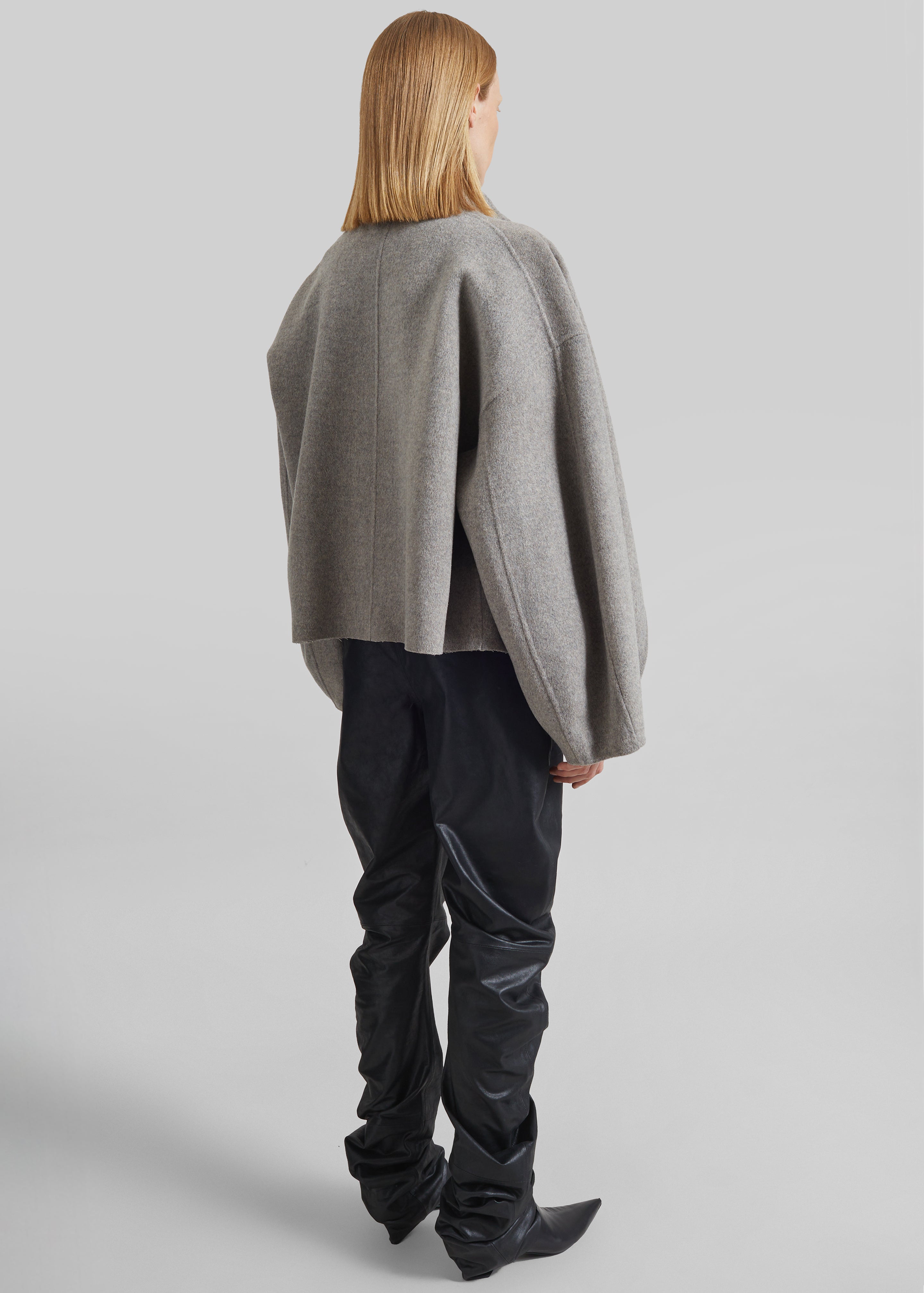 Onelle Wool Reversible Short Coat - Beige - 6