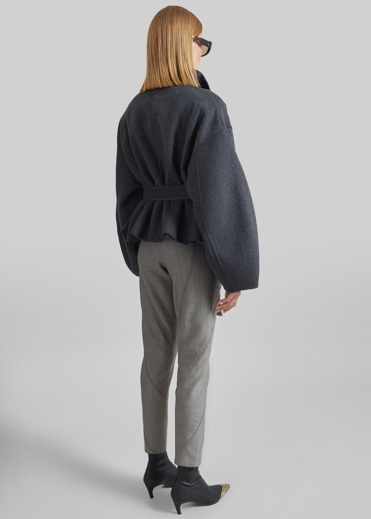 Onelle Wool Reversible Short Coat - Grey - 6