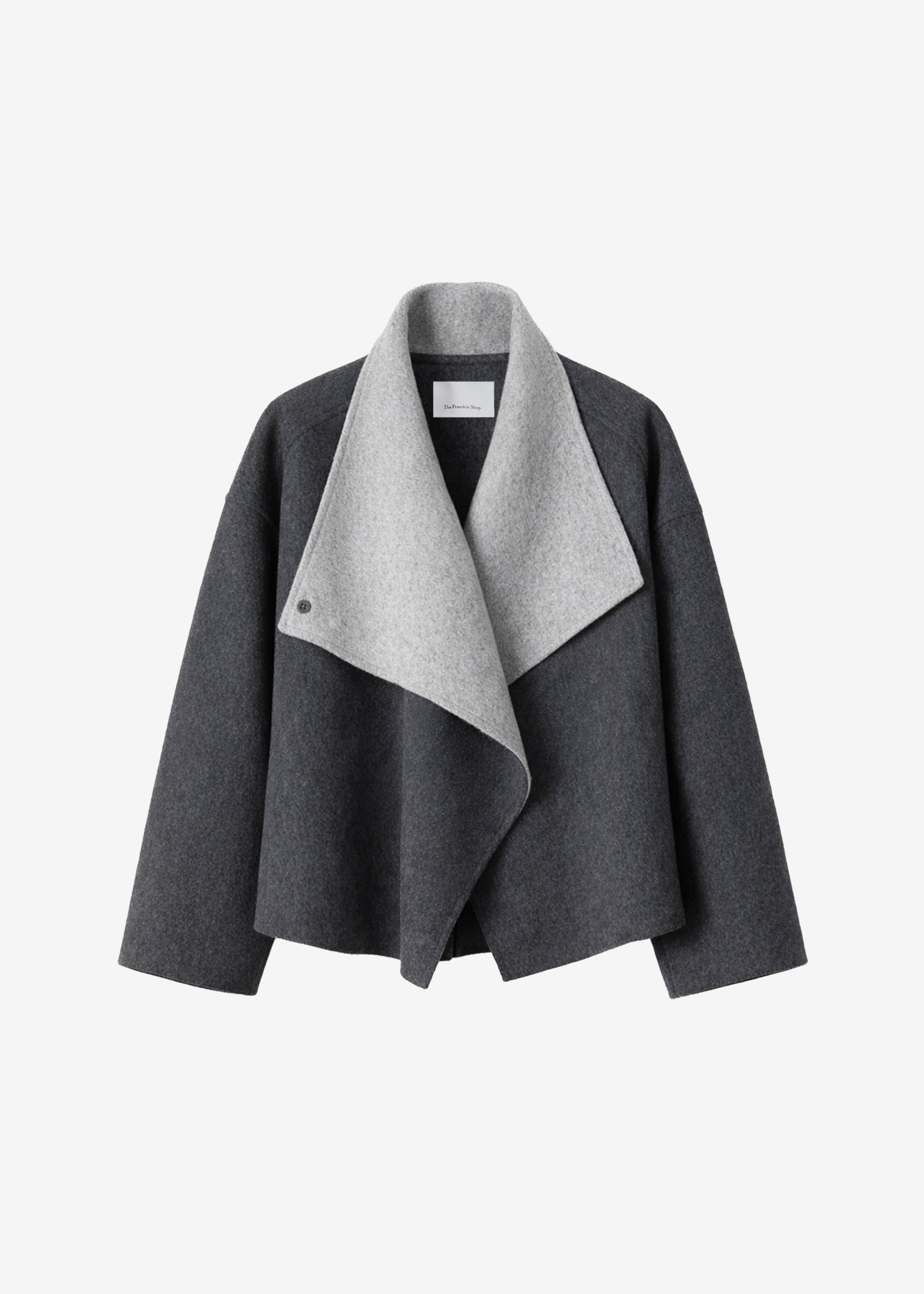 Onelle Wool Reversible Short Coat - Grey - 7
