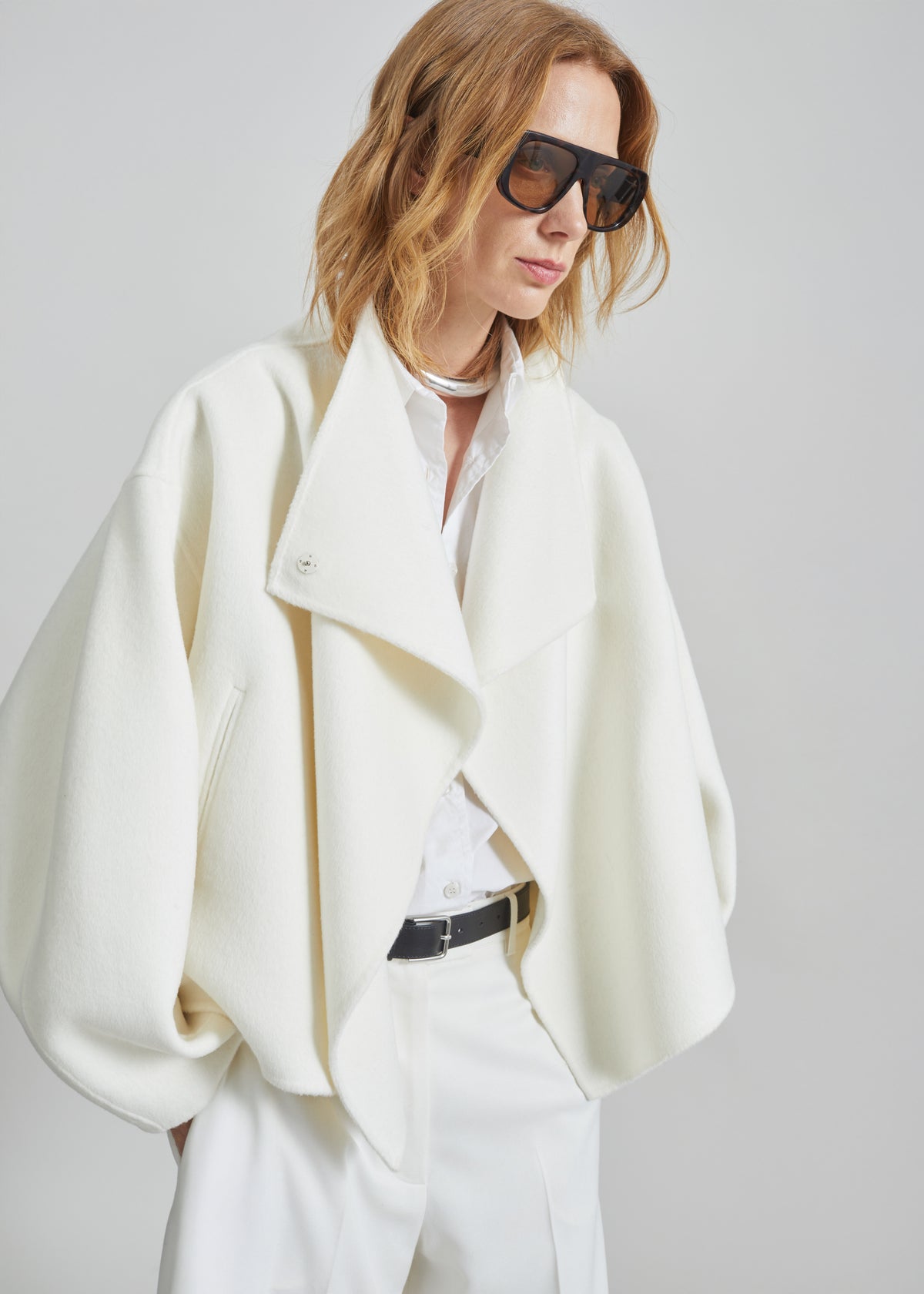 Onelle Wool Short Coat - White - 10