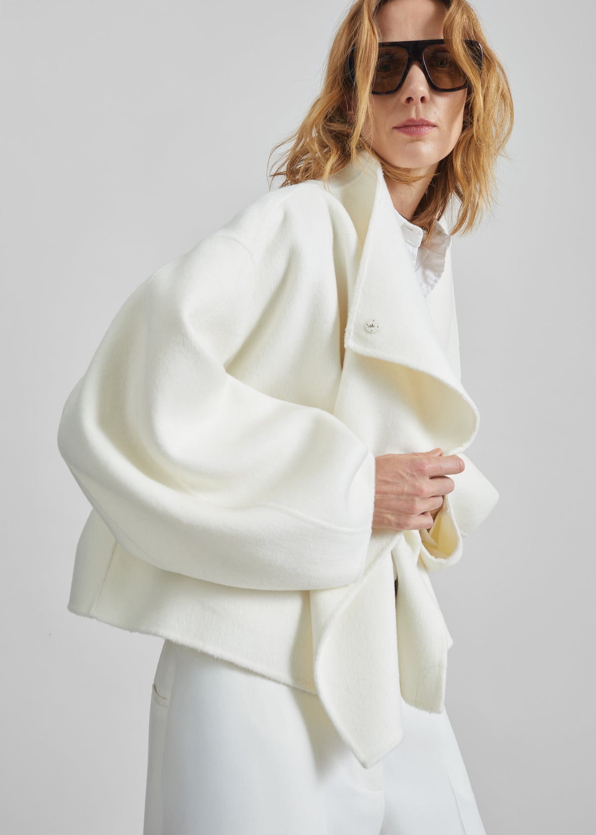 Onelle Wool Short Coat - White - 8